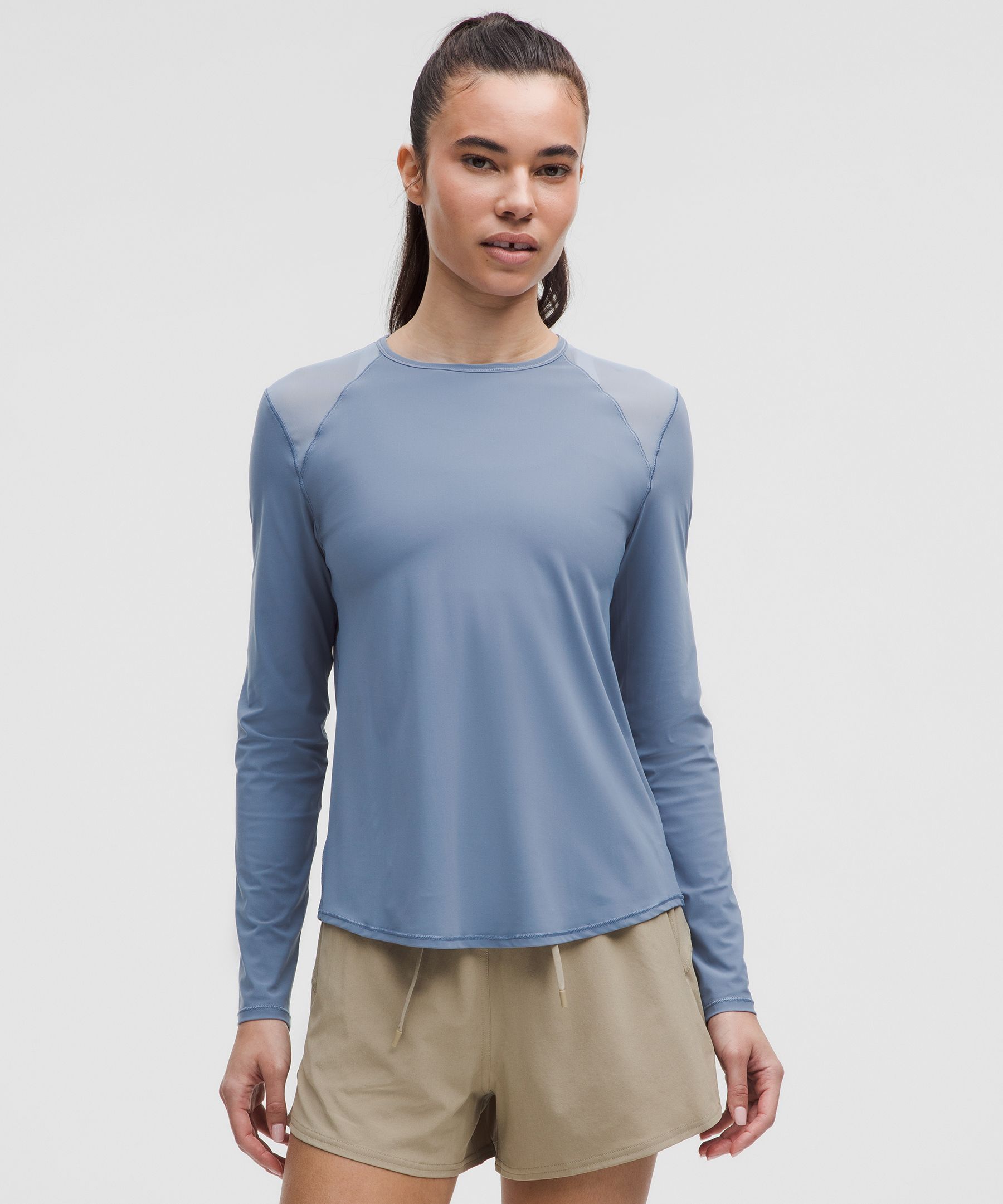 Sculpt Long-Sleeve Shirt - Blue