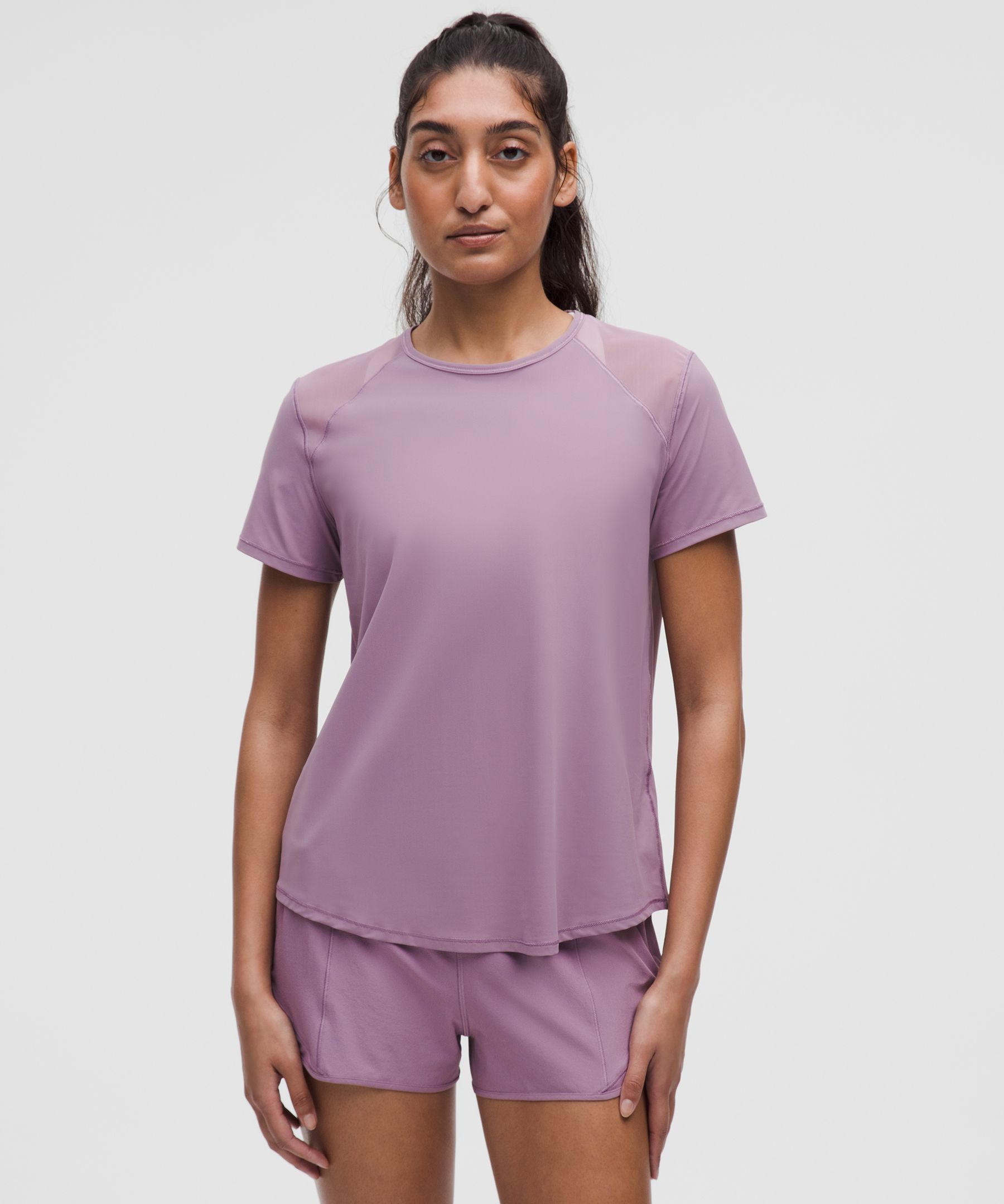 Sculpt Short-Sleeve Shirt - Purple