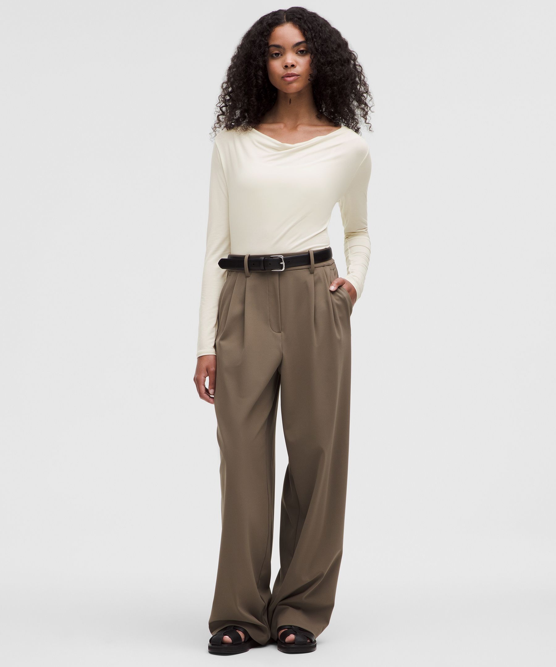 lululemon シルク Modal-Silk Cowl-Neck Long-Sleeve 長袖シャツ Modal-Silk Cowl-Neck Long-Sleeve Shirt | Women's Long Sleeve