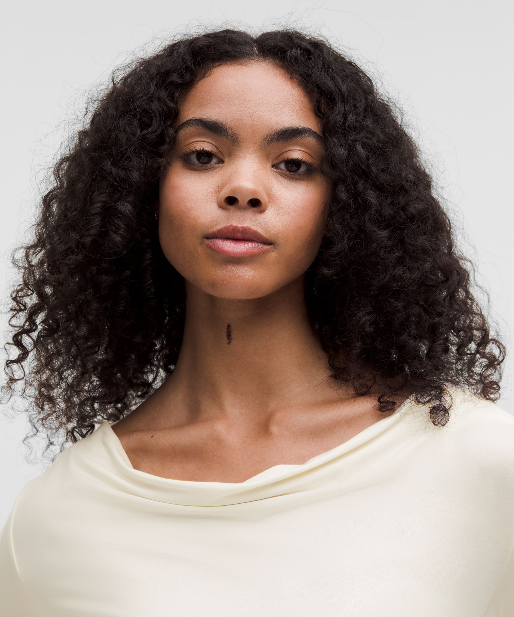 Modal-Silk Cowl-Neck Long-Sleeve Shirt | Women's Long Sleeve