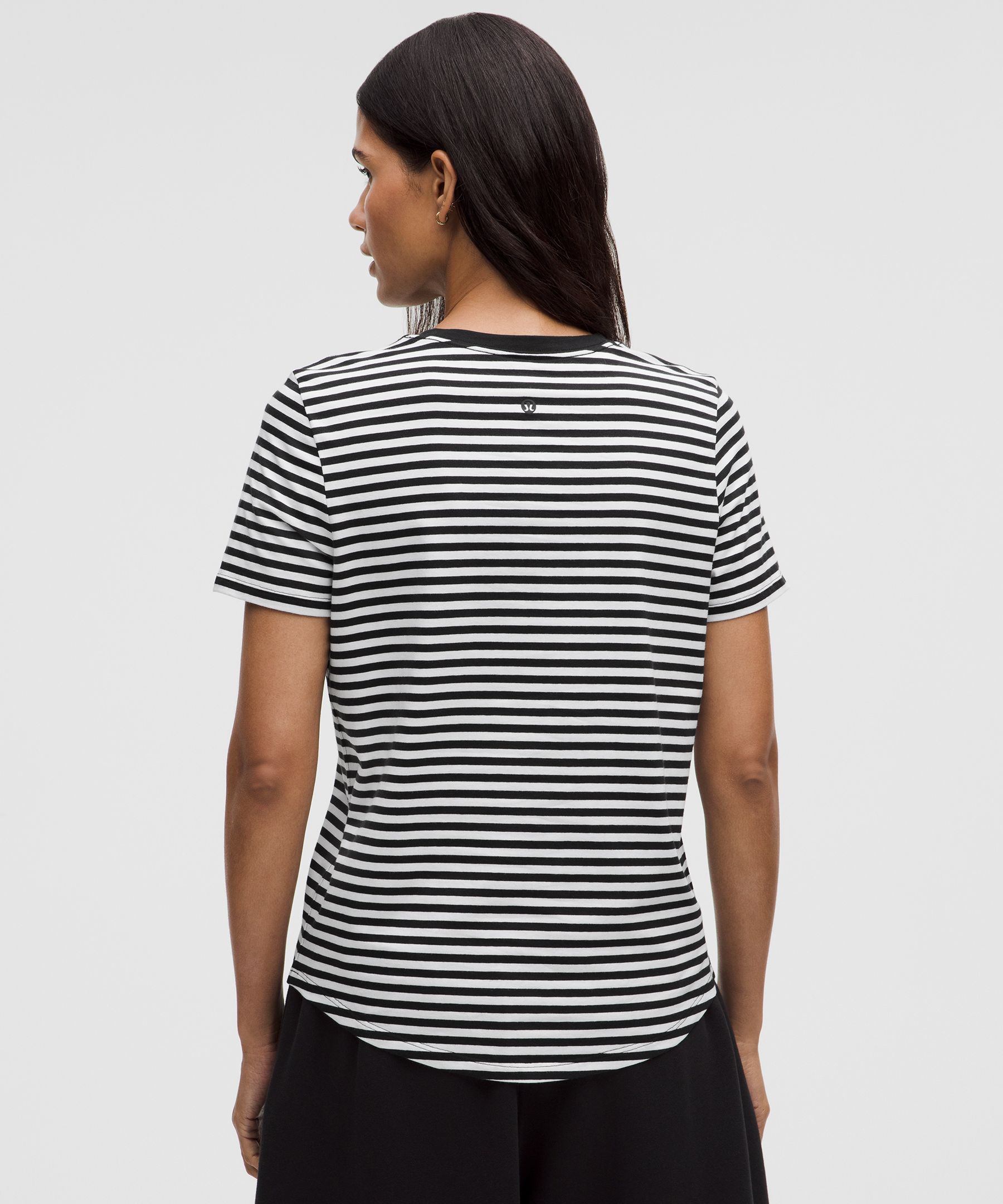 Love Curved-Hem Crewneck T-Shirt | Women's Short Sleeve Shirts & Tee's