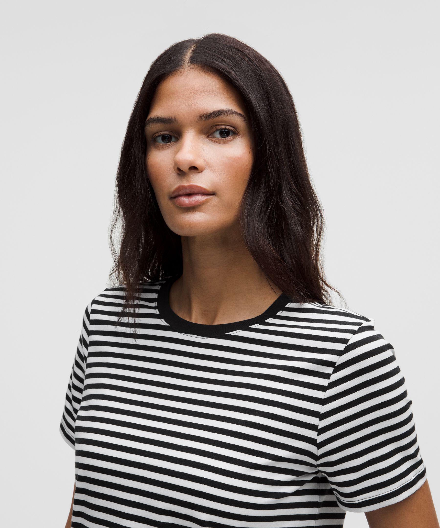 Love Curved-Hem Crewneck T-Shirt | Women's Short Sleeve Shirts & Tee's