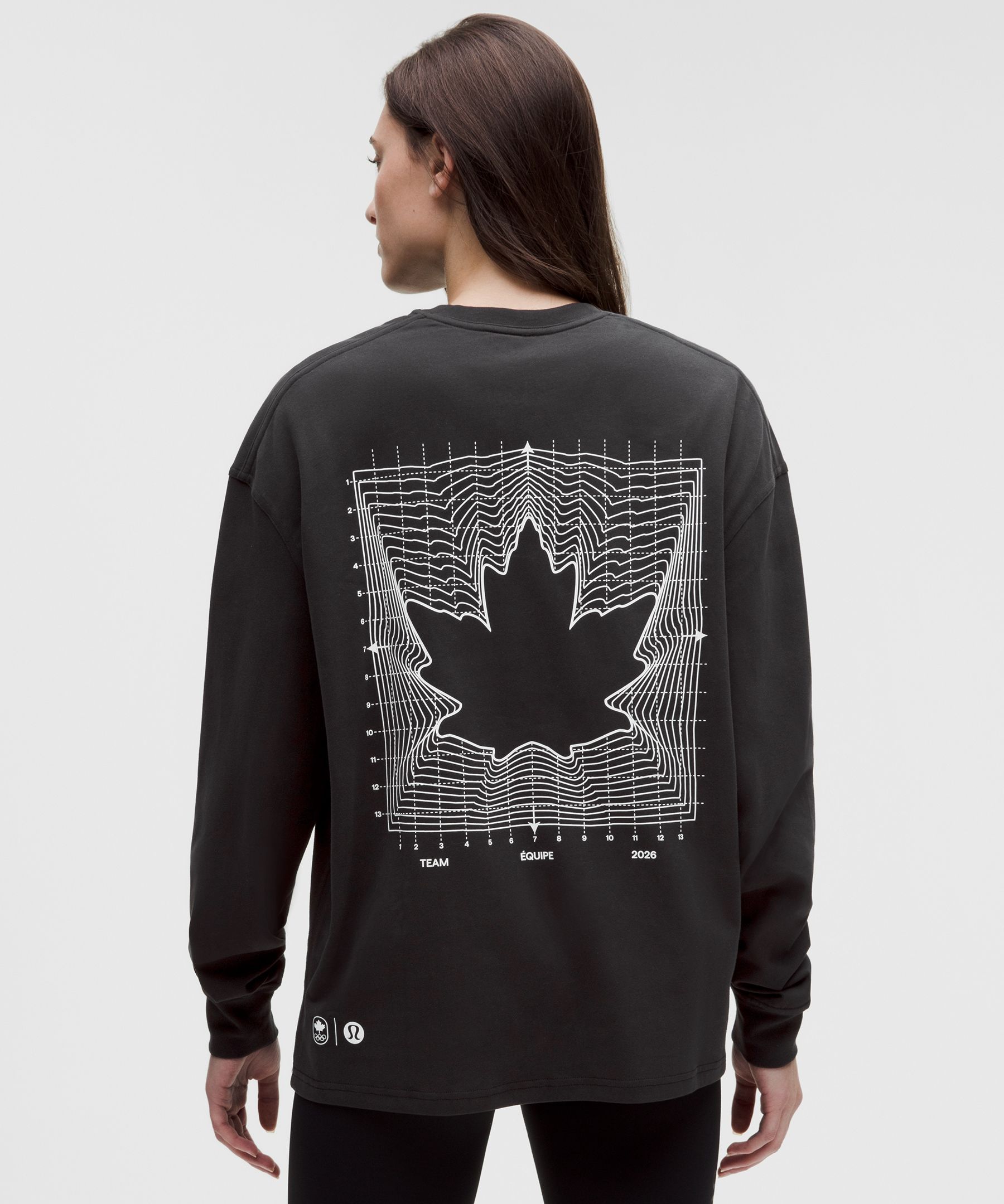 Team Canada Women's Heavyweight Cotton Long Sleeve COC Logo *Wordmark