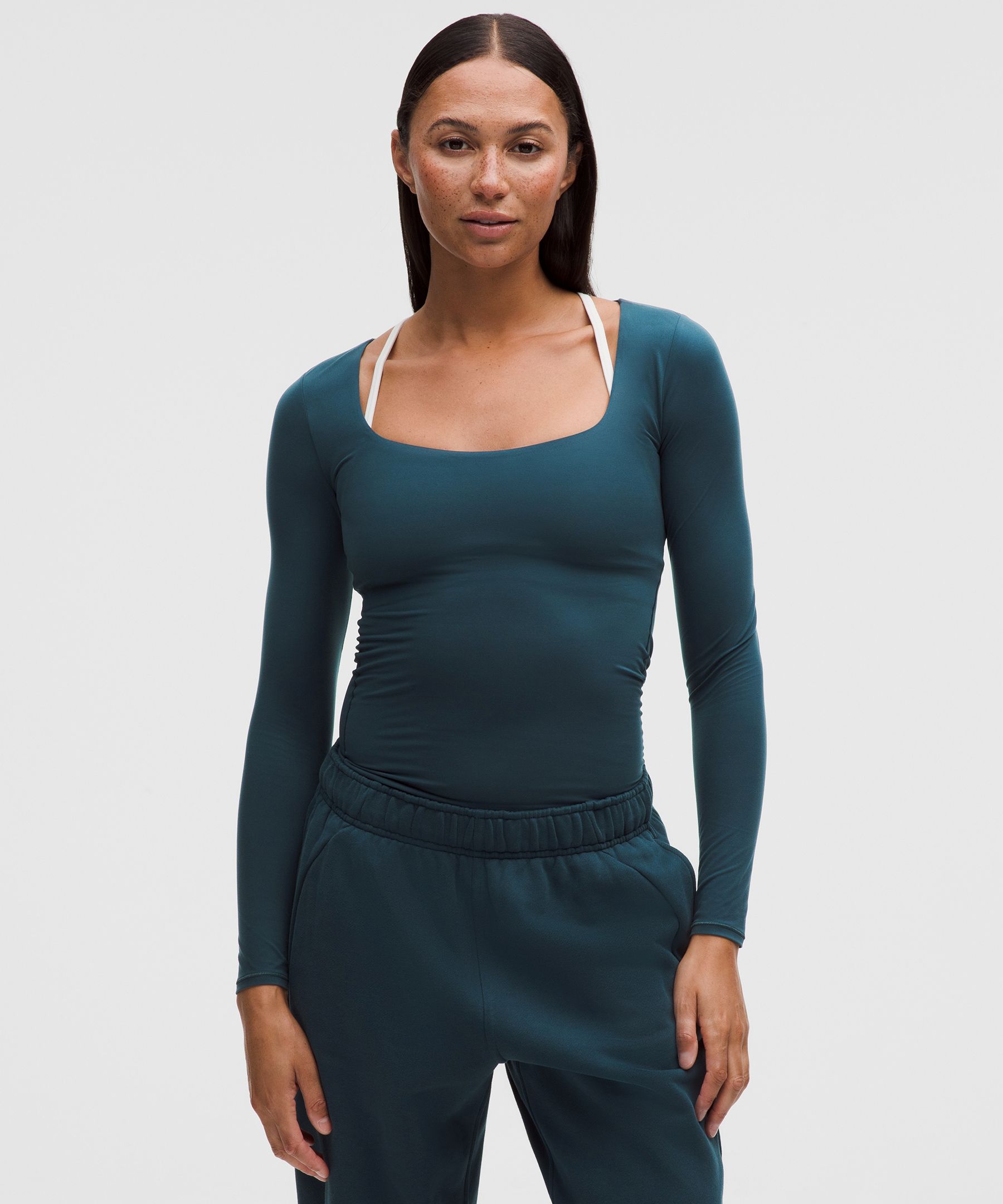 Lululemon Wundermost Ultra-soft Nulu Square-neck Long-sleeve Shirt