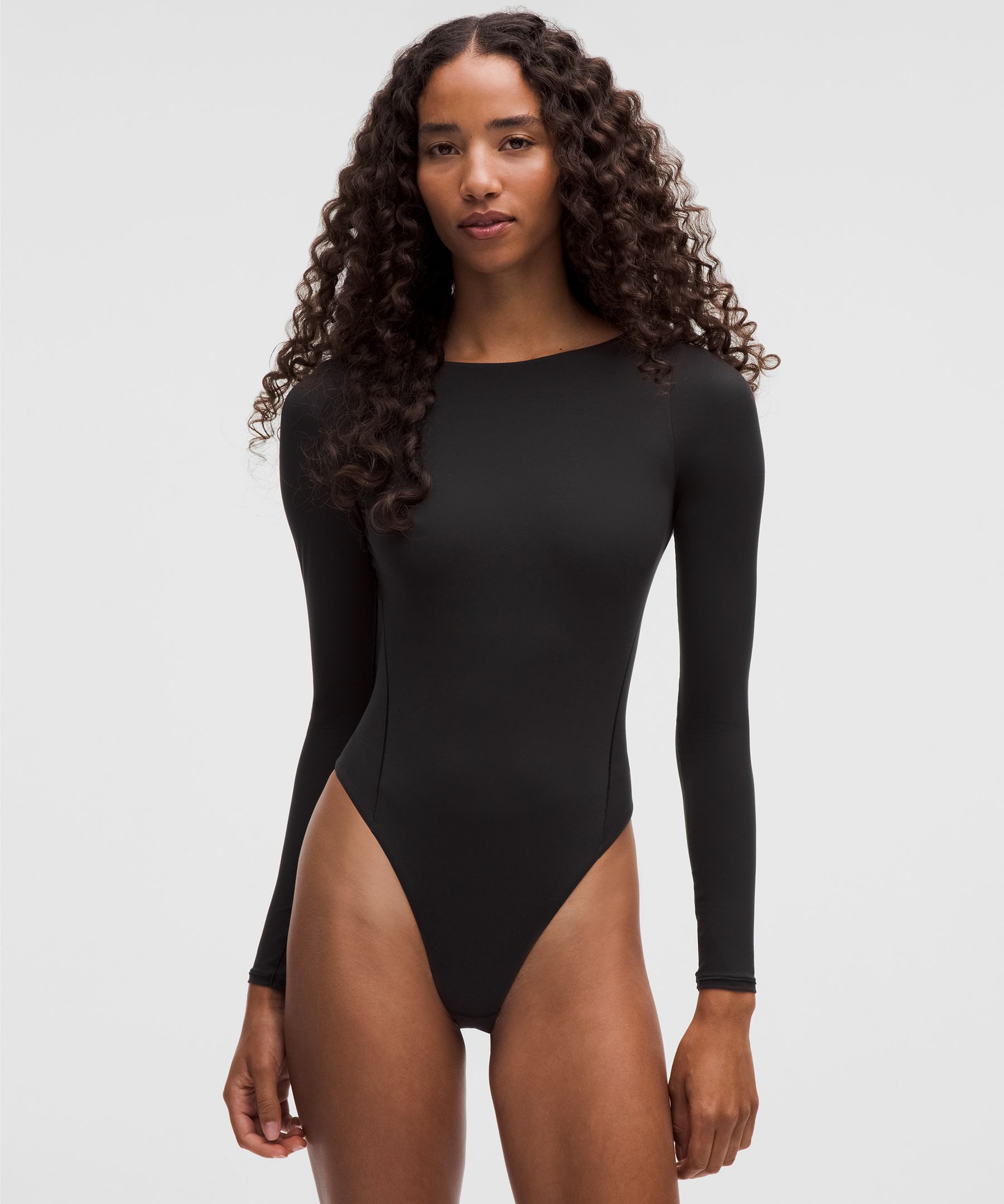 Lululemon Wundermost Ultra-soft Nulu Boatneck Scoop-back Long-sleeve Bodysuit
