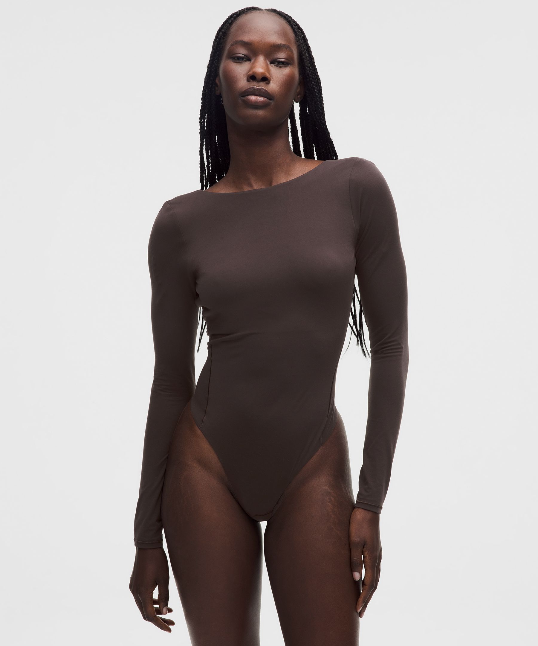 Lululemon Wundermost Ultra-soft Nulu Boatneck Scoop-back Long-sleeve Bodysuit