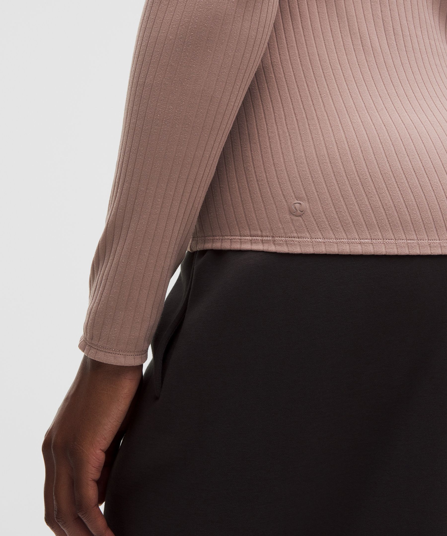 Wundermost Ultra-Soft Ribbed Nulu Crewneck Long-Sleeve Shirt