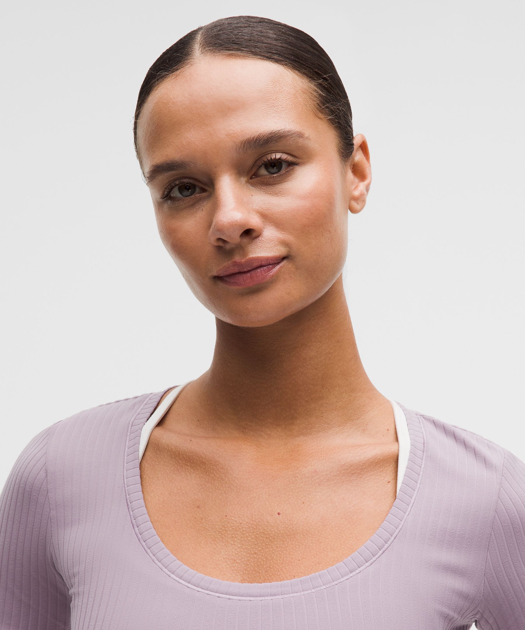 Wundermost Ultra-Soft Ribbed Nulu Scoop-Neck Shirt