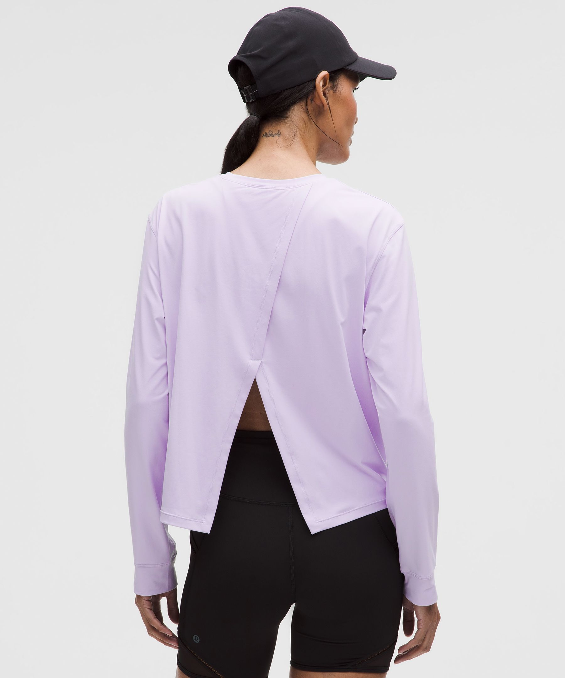 Lululemon Pace Crush Cross-back Uv-protective Graphic Long-sleeve Shirt