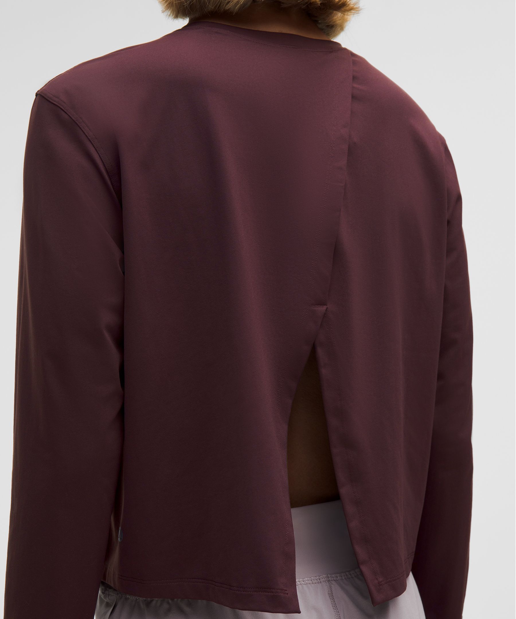 lululemon☆UVカット! ランニング 背中スリット長袖 Pace Crush Pace Crush Cross-Back UV-Protective Graphic Long-Sleeve