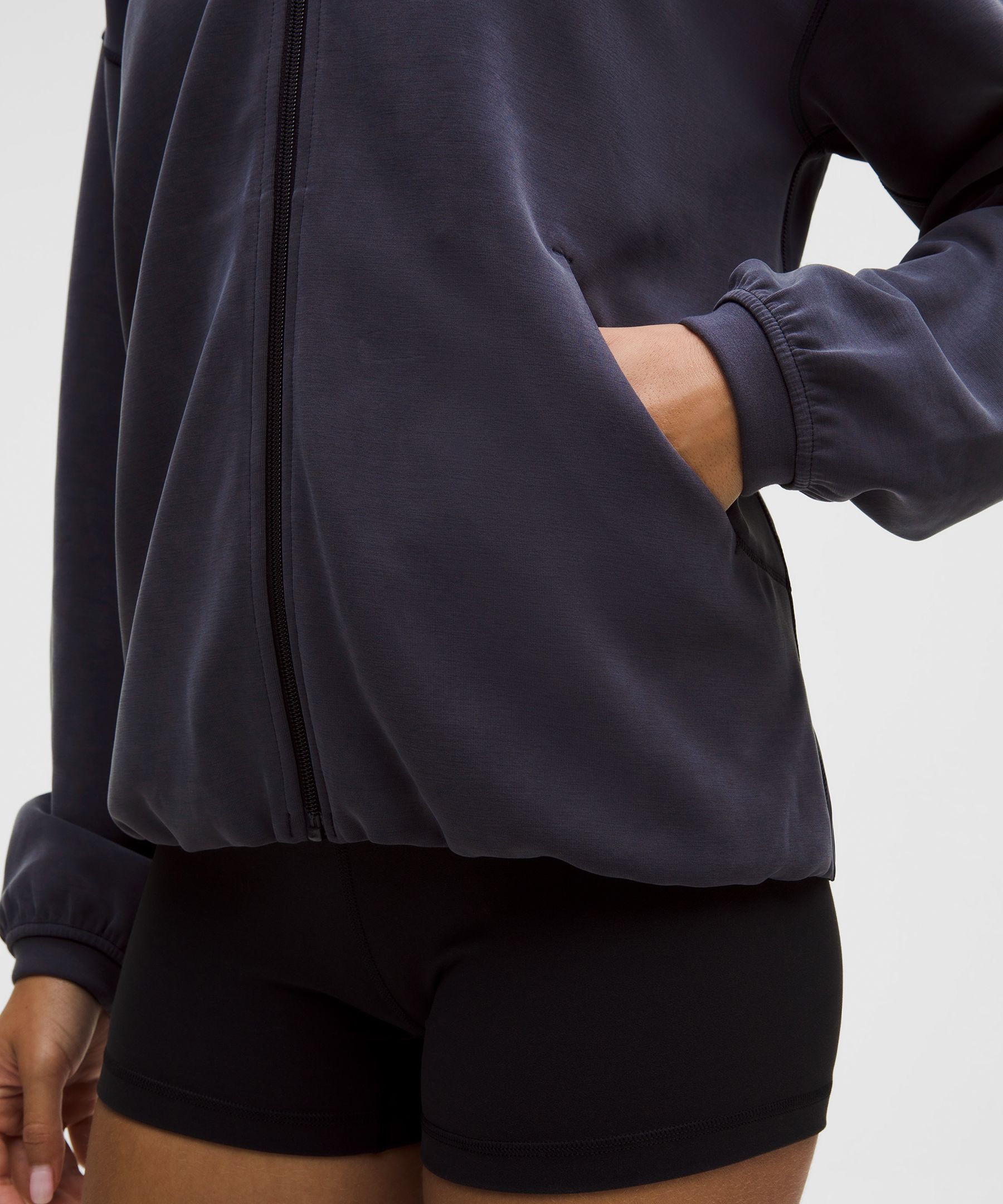 Lululemon Softstreme Full-zip Hoodie In Blue