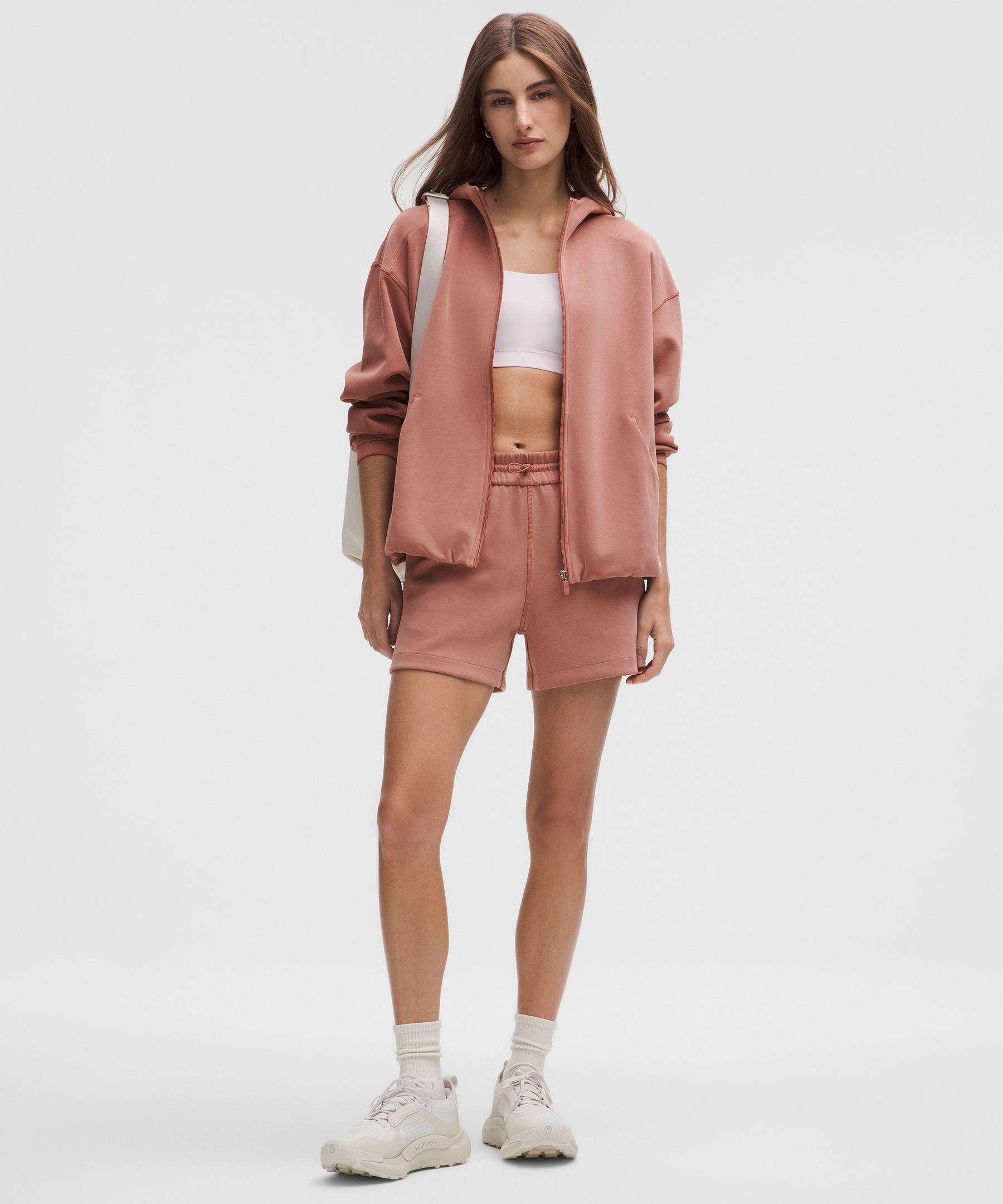 Lululemon Softstreme Full-zip Hoodie In Brown