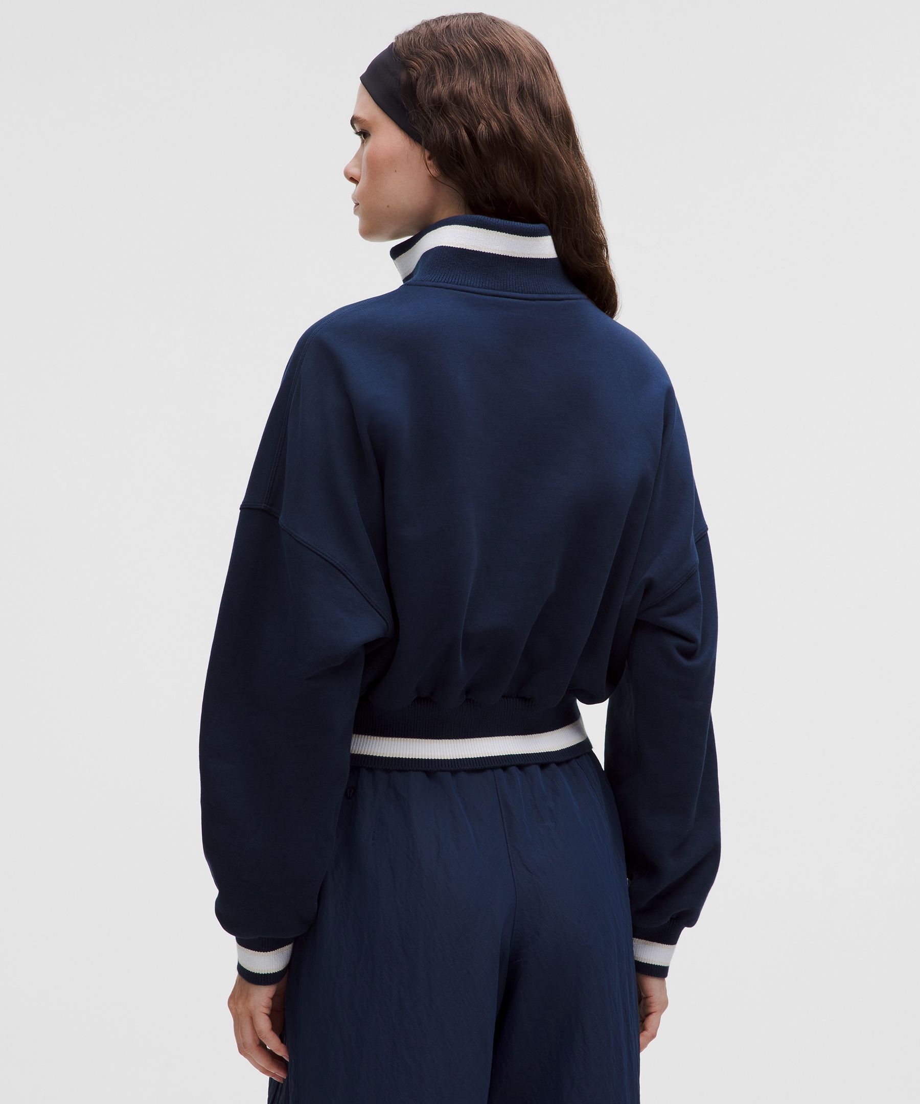 Perfectly Oversized Ringer Funnel-Neck Half Zip | Women's Hoodies & Sweatshirts