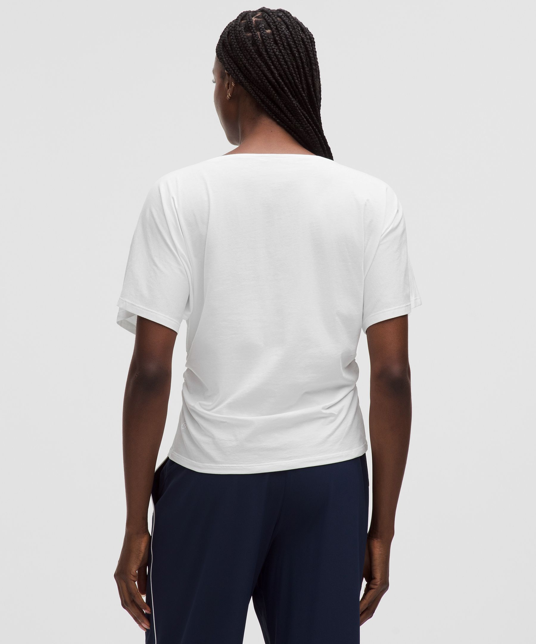Organic Cotton Ruched-Sides T-Shirt | Women's Short Sleeve