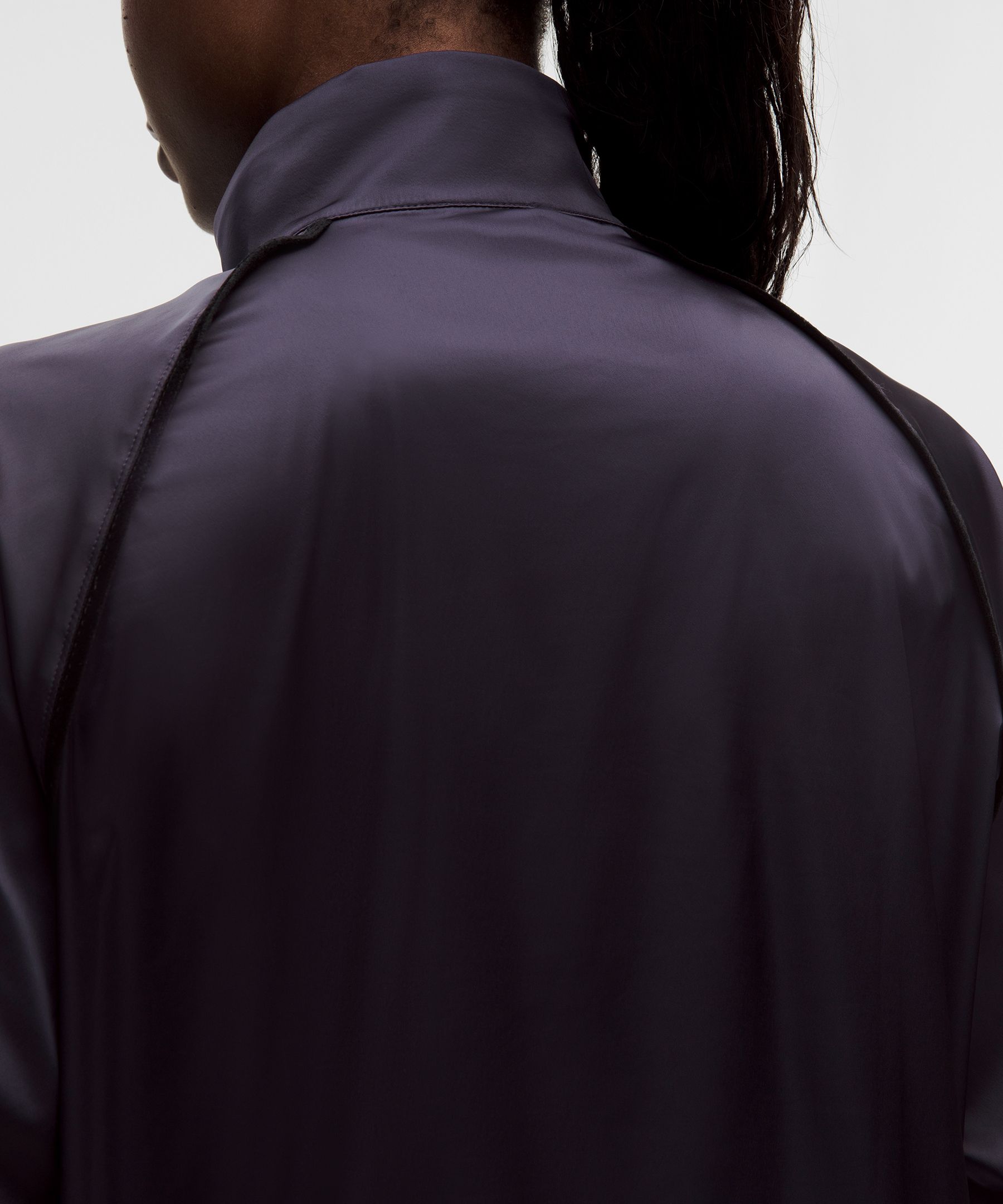 Lululemon Stretch-satin Flocked Training Jacket In Purple