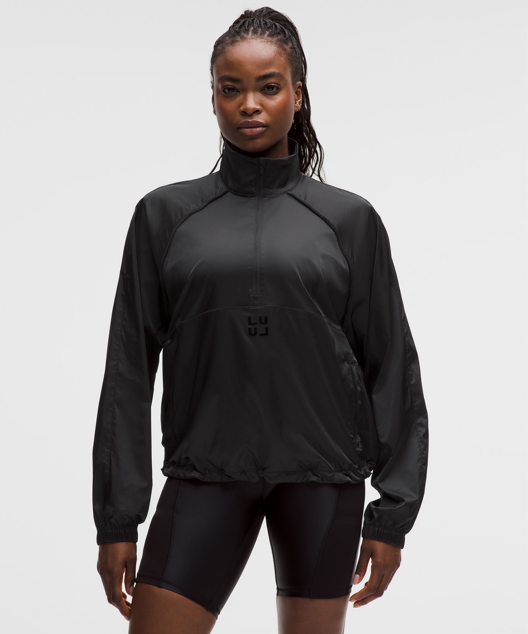 Stretch-Satin Flocked Training Jacket