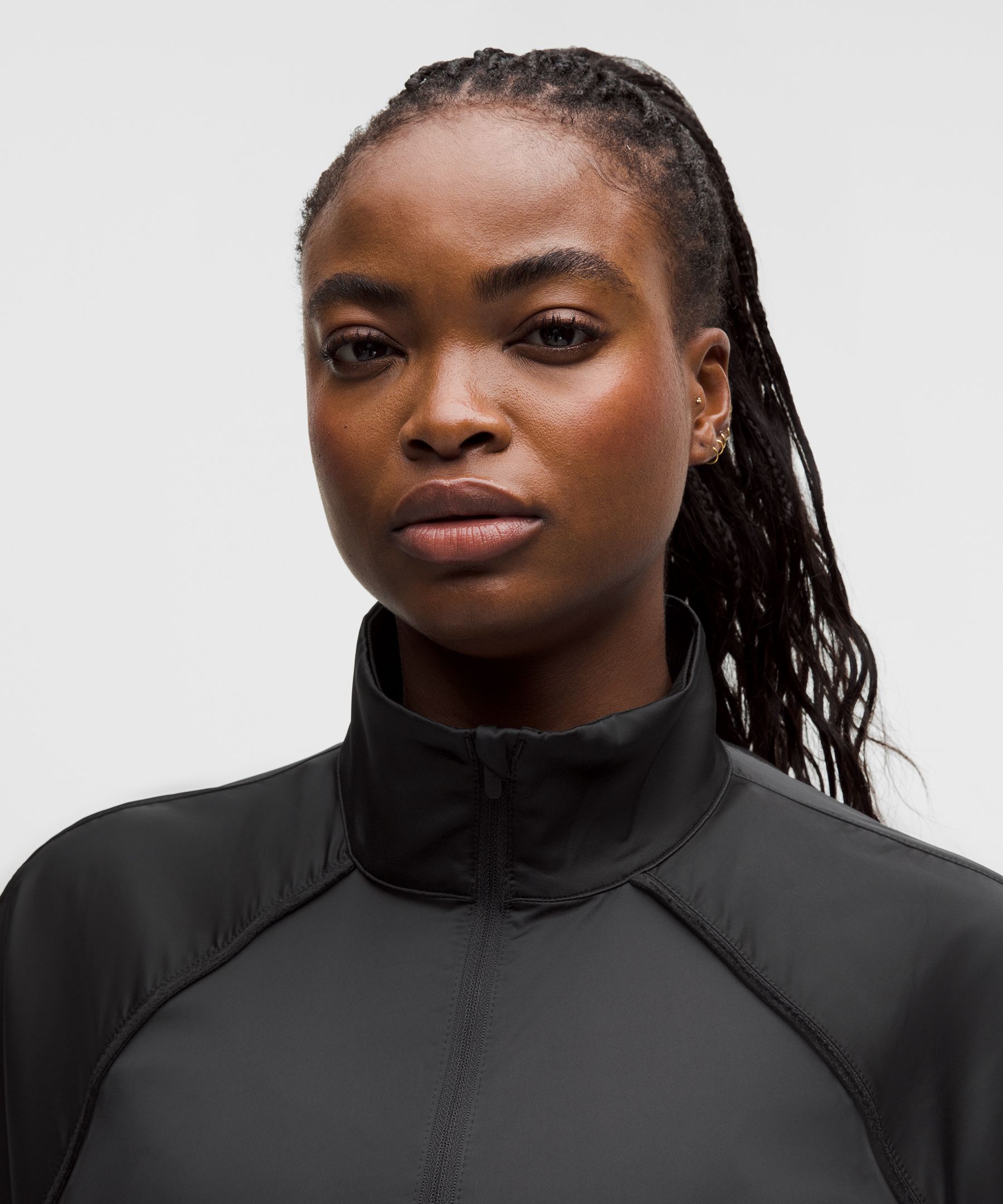 Stretch-Satin Flocked Training Jacket