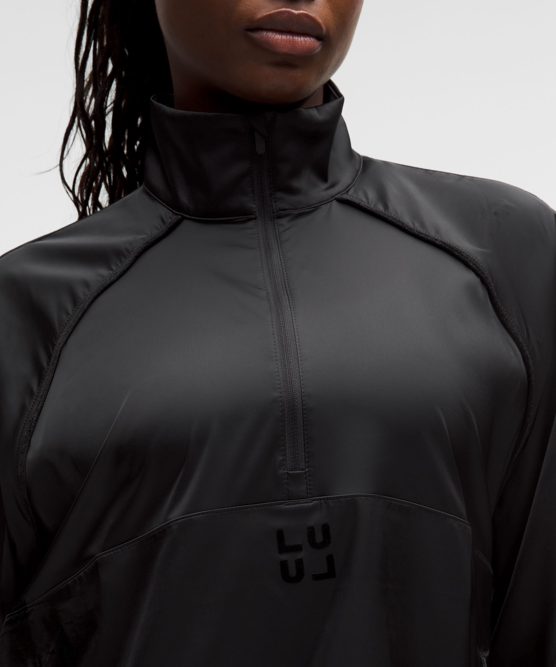 Stretch-Satin Flocked Training Jacket