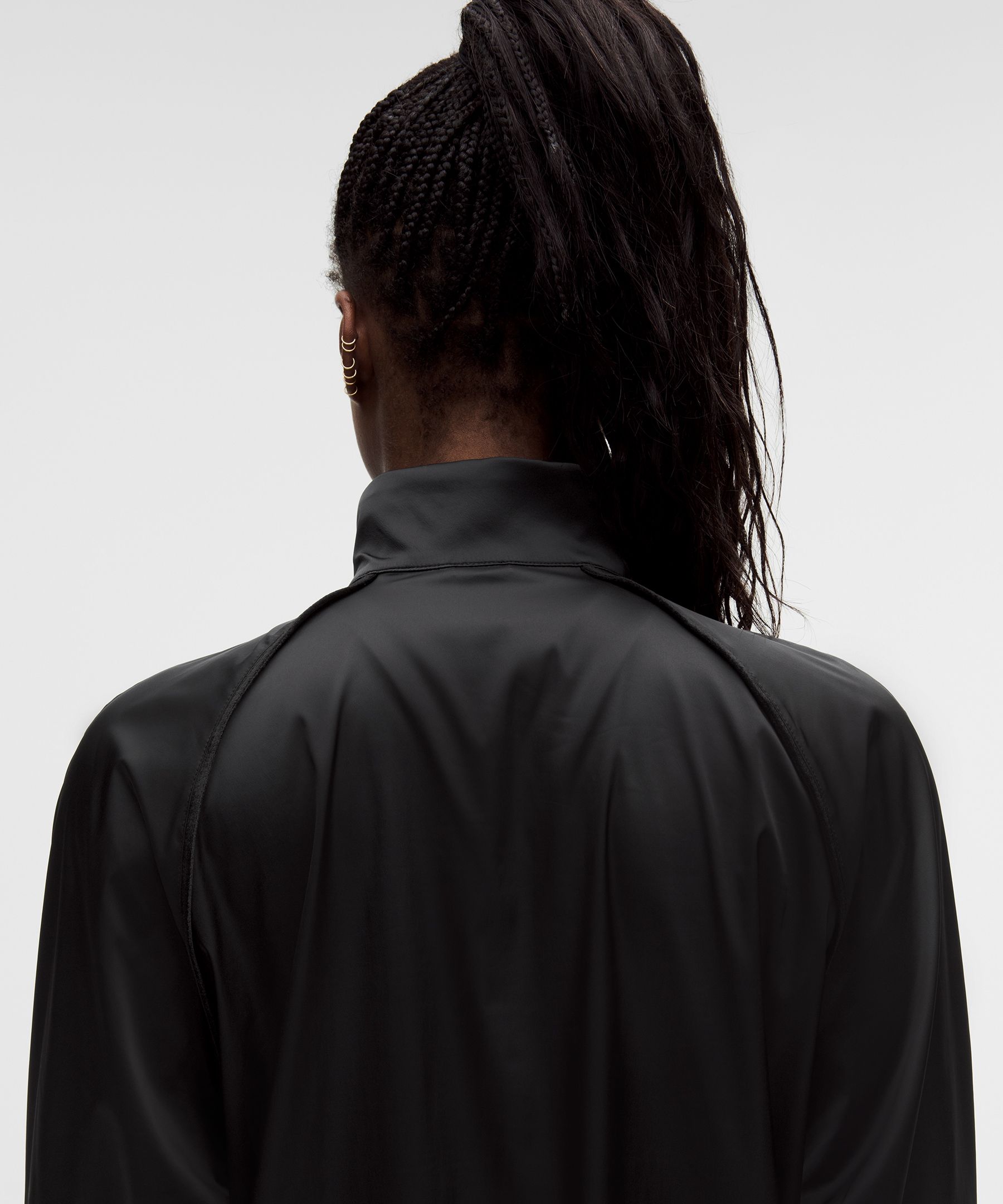 Stretch-Satin Flocked Training Jacket