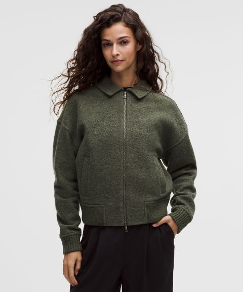 Женская куртка Lululemon Wool-Blend с воротником