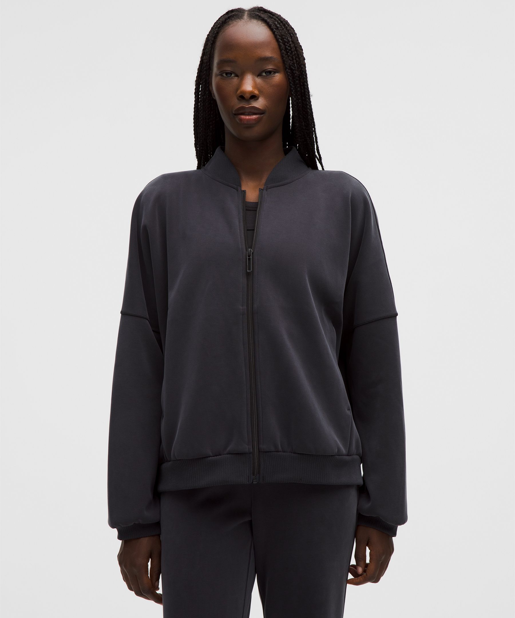 ウィメンズ Brushed Softstreme Oversized Bomber Jacket Black サイズ XL lululemon