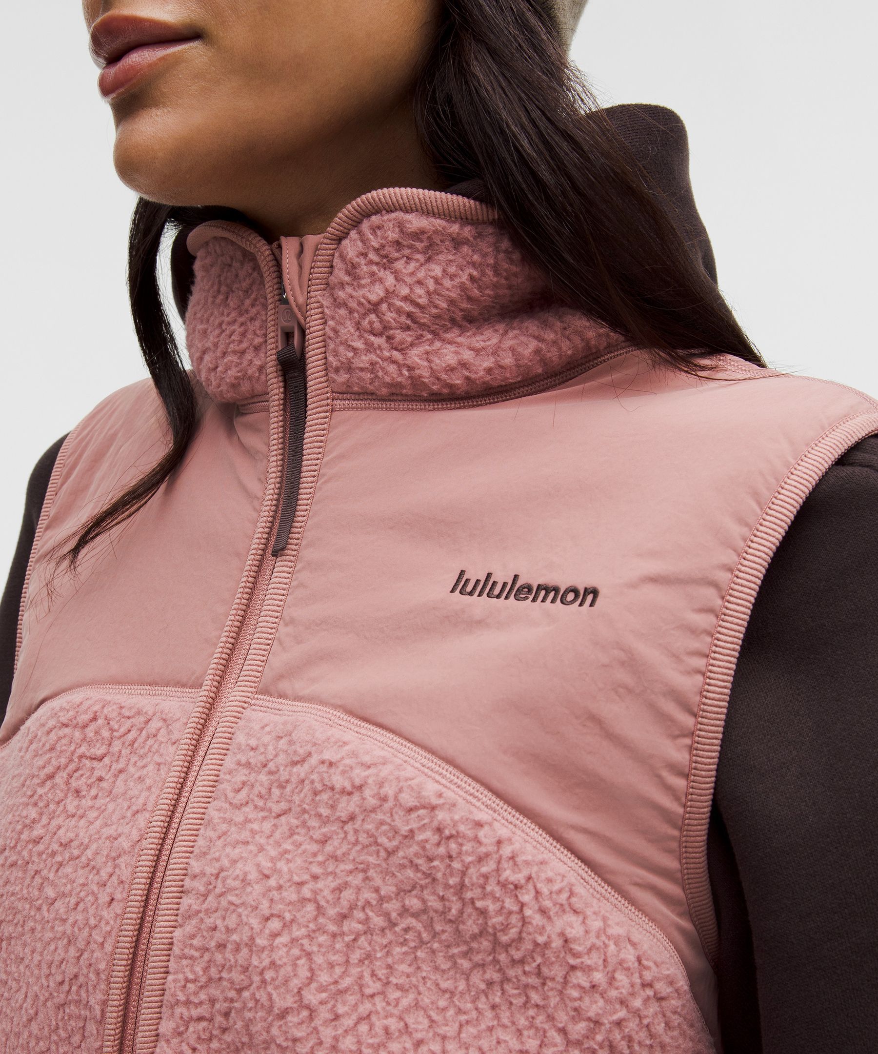 Lululemon High-pile Fleece Vest In Pink