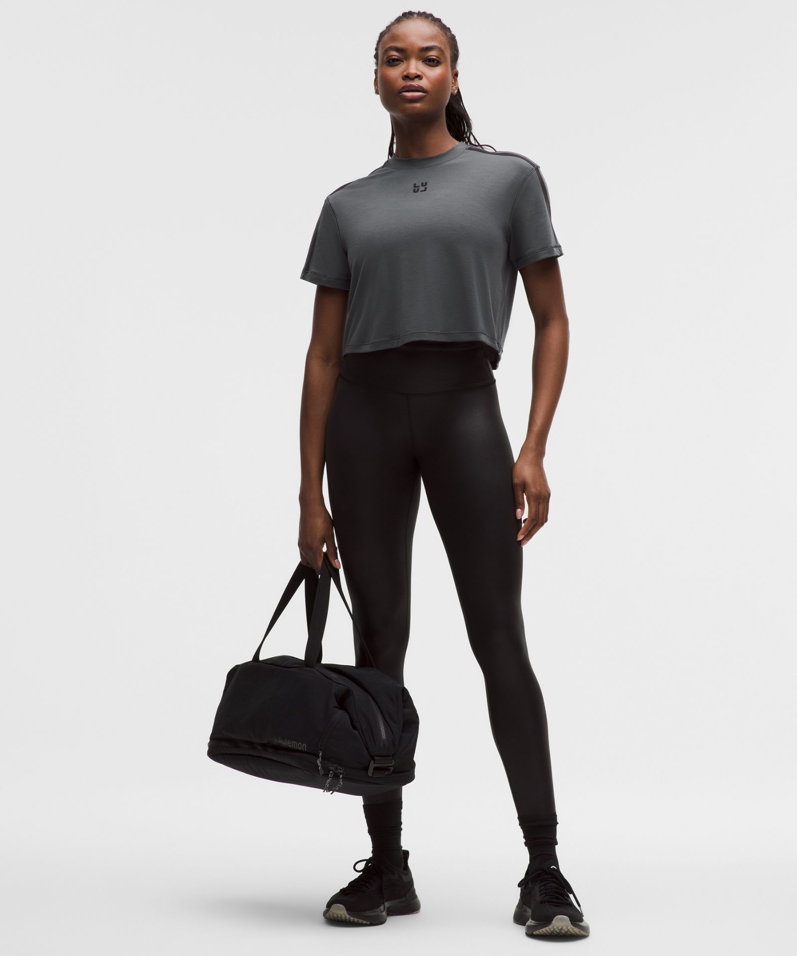 Lululemon Jersey Training Cropped Short-Sleeve Shirt *Flocked — фото 2
