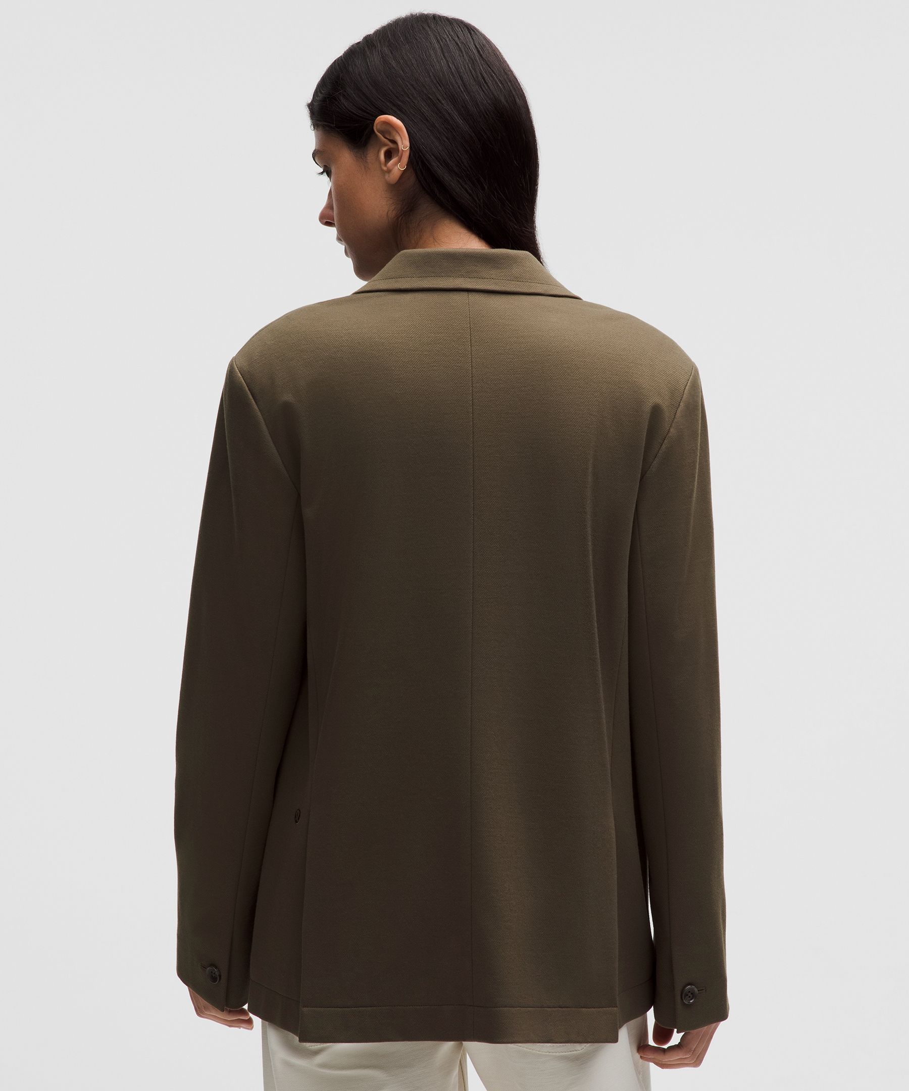 Brushed Twill Oversized Blazer