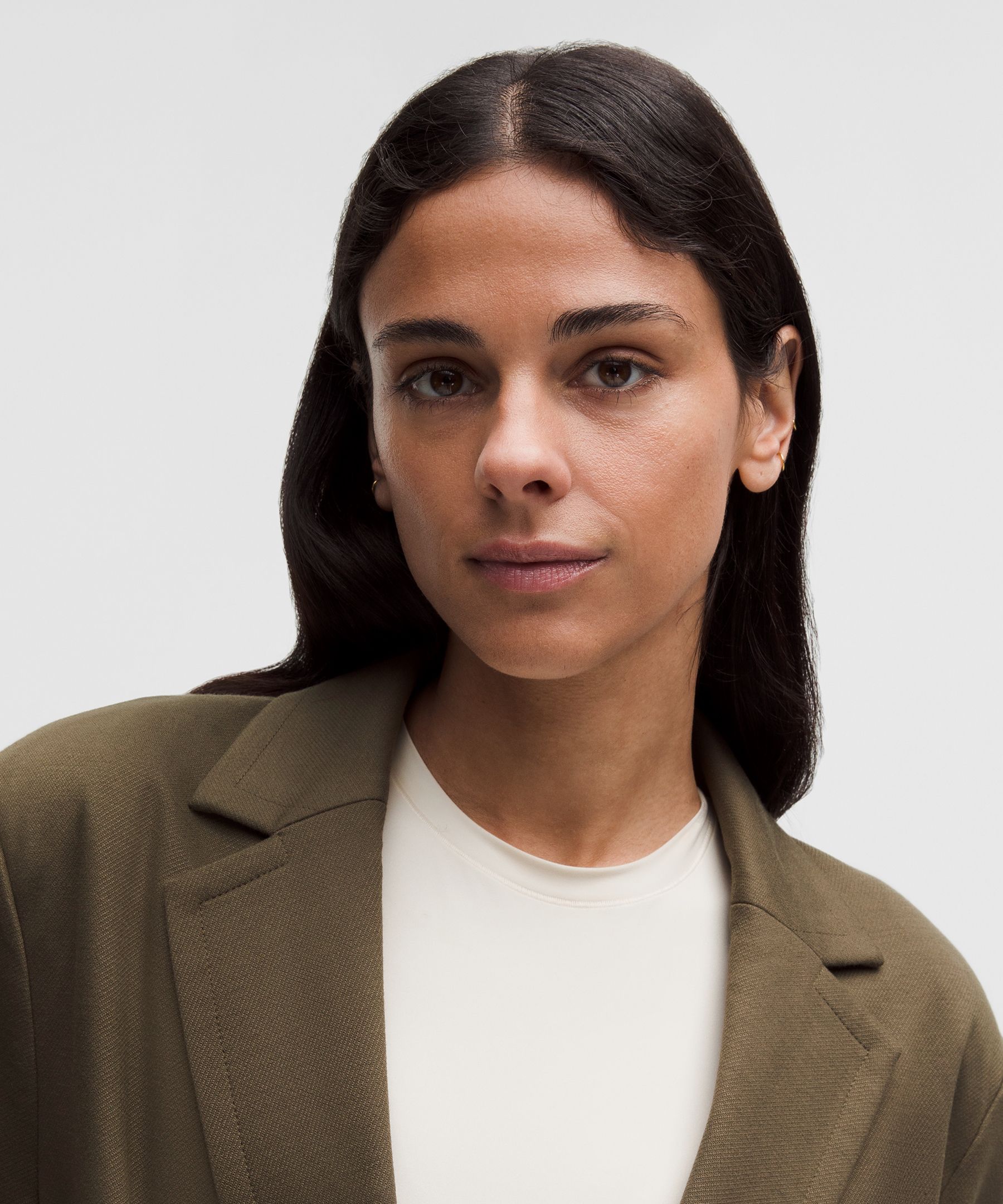 Brushed Twill Oversized Blazer