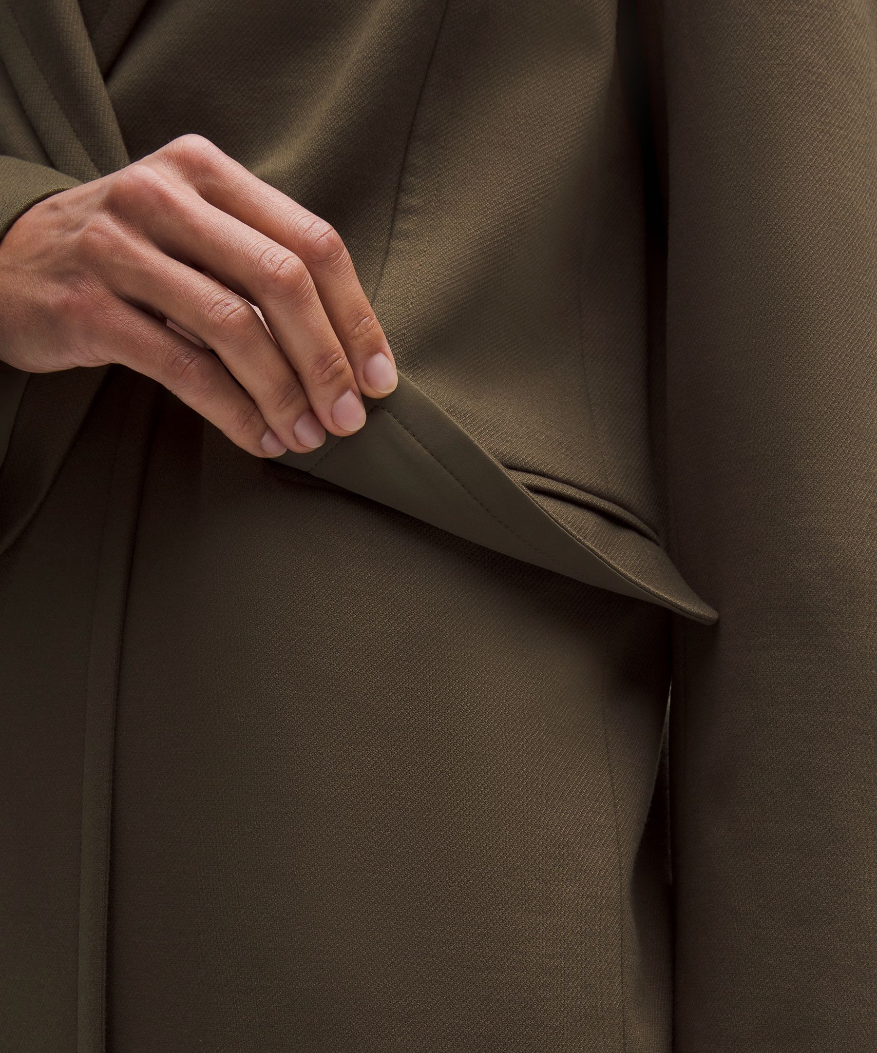 Brushed Twill Oversized Blazer