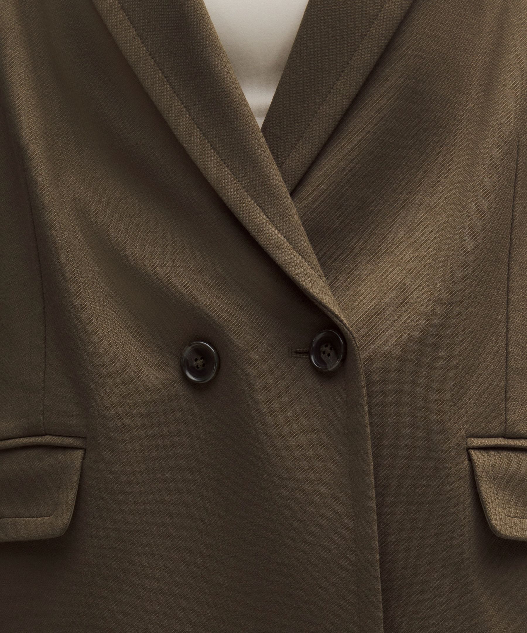 Brushed Twill Oversized Blazer