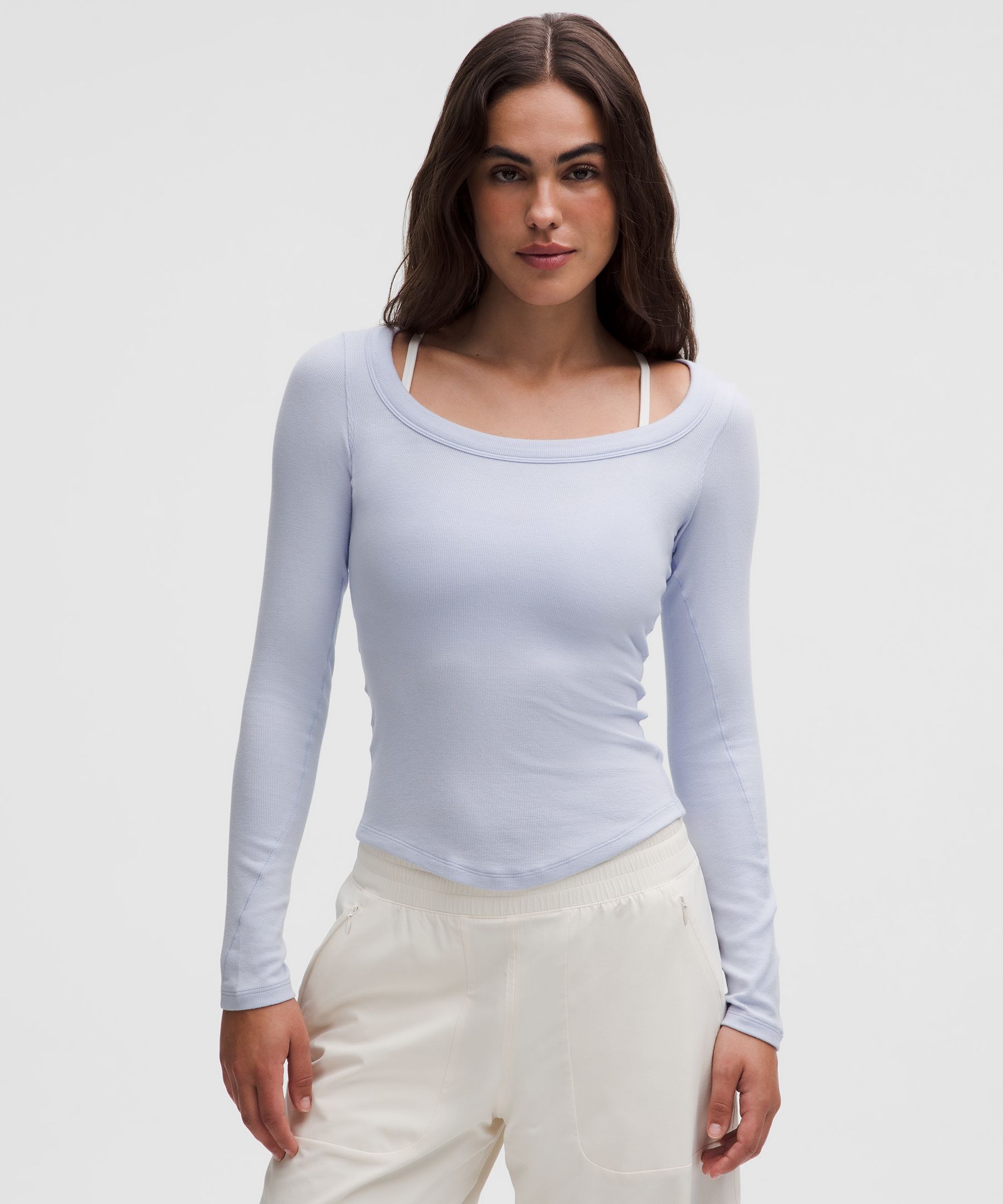 Hold Tight Scoop-Neck Long-Sleeve Shirt