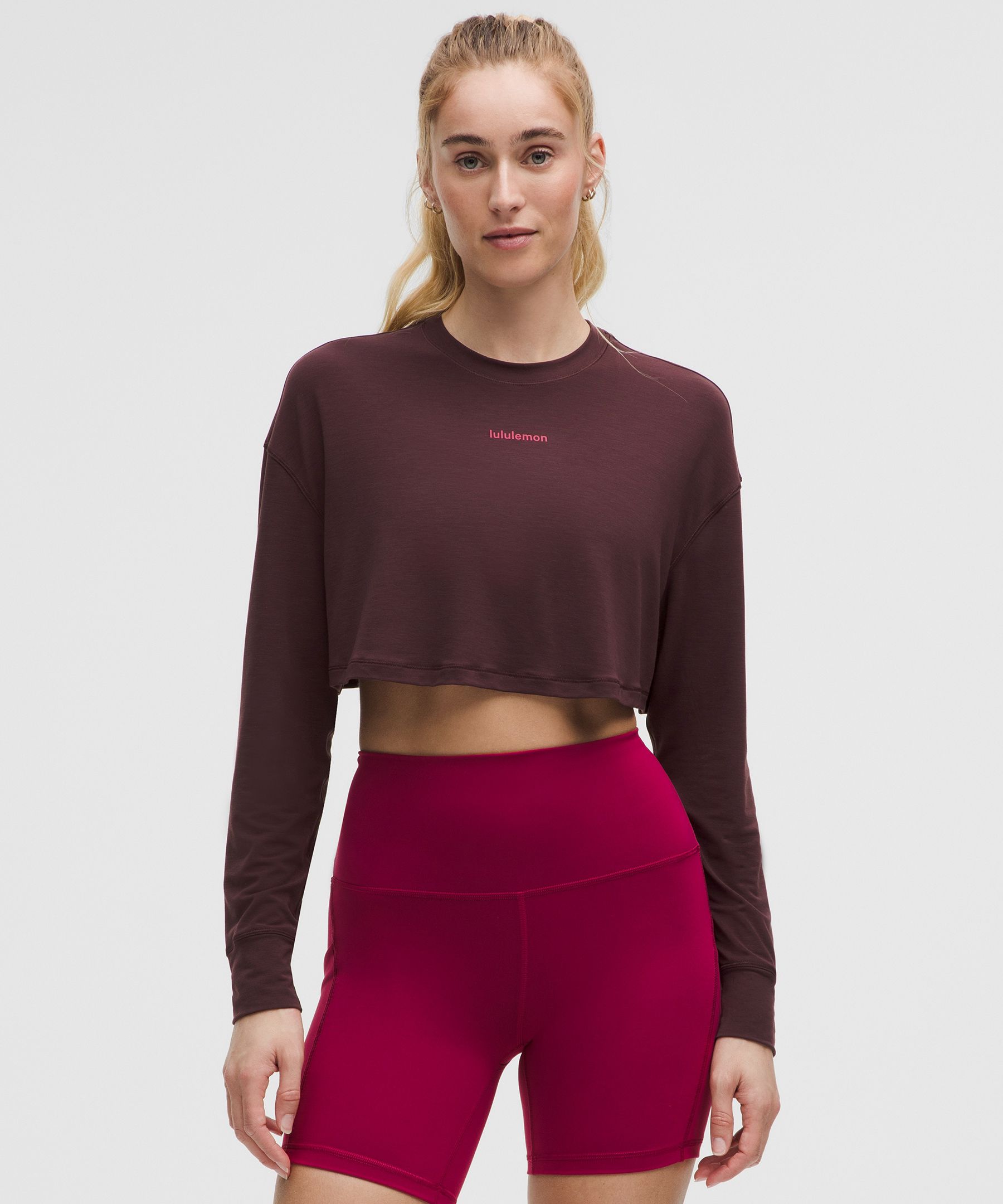 Jersey Training Super-Cropped Long-Sleeve Shirt