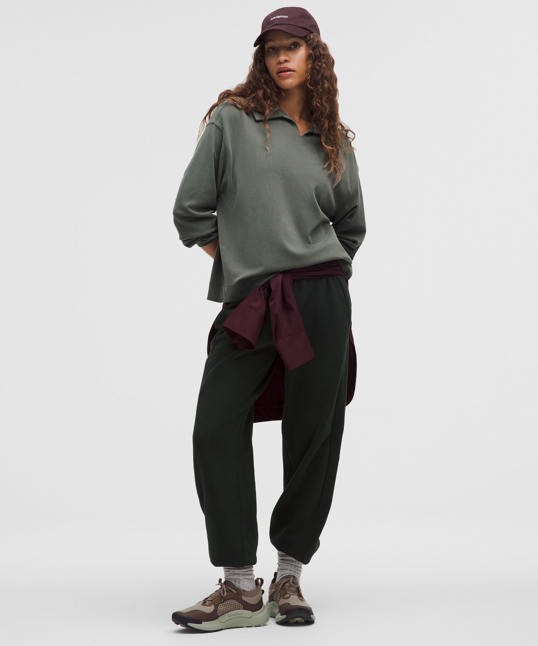 Lululemon Softstreme Pique Oversized Long-sleeve Polo Shirt