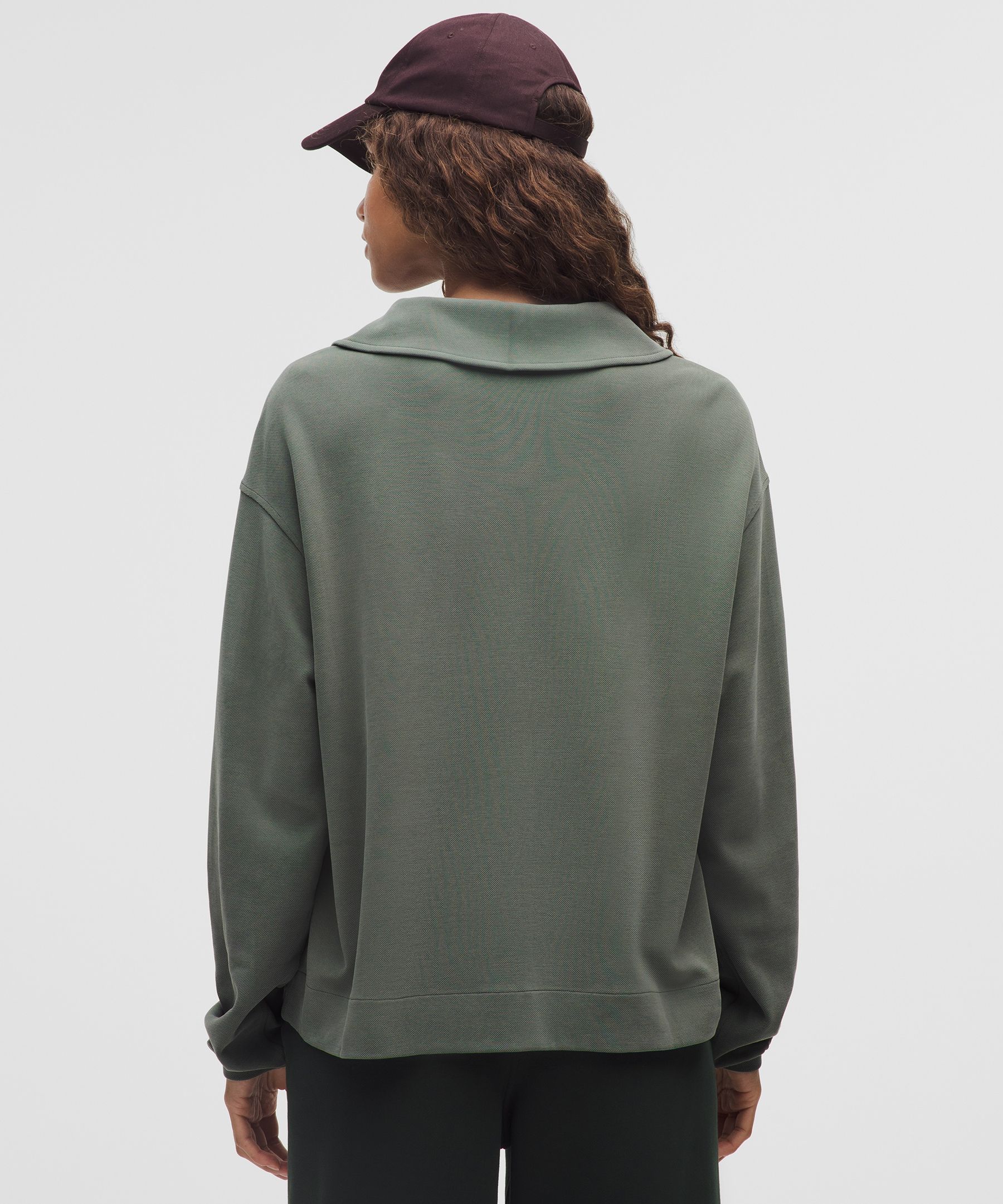 Lululemon Softstreme Pique Oversized Long-sleeve Polo Shirt