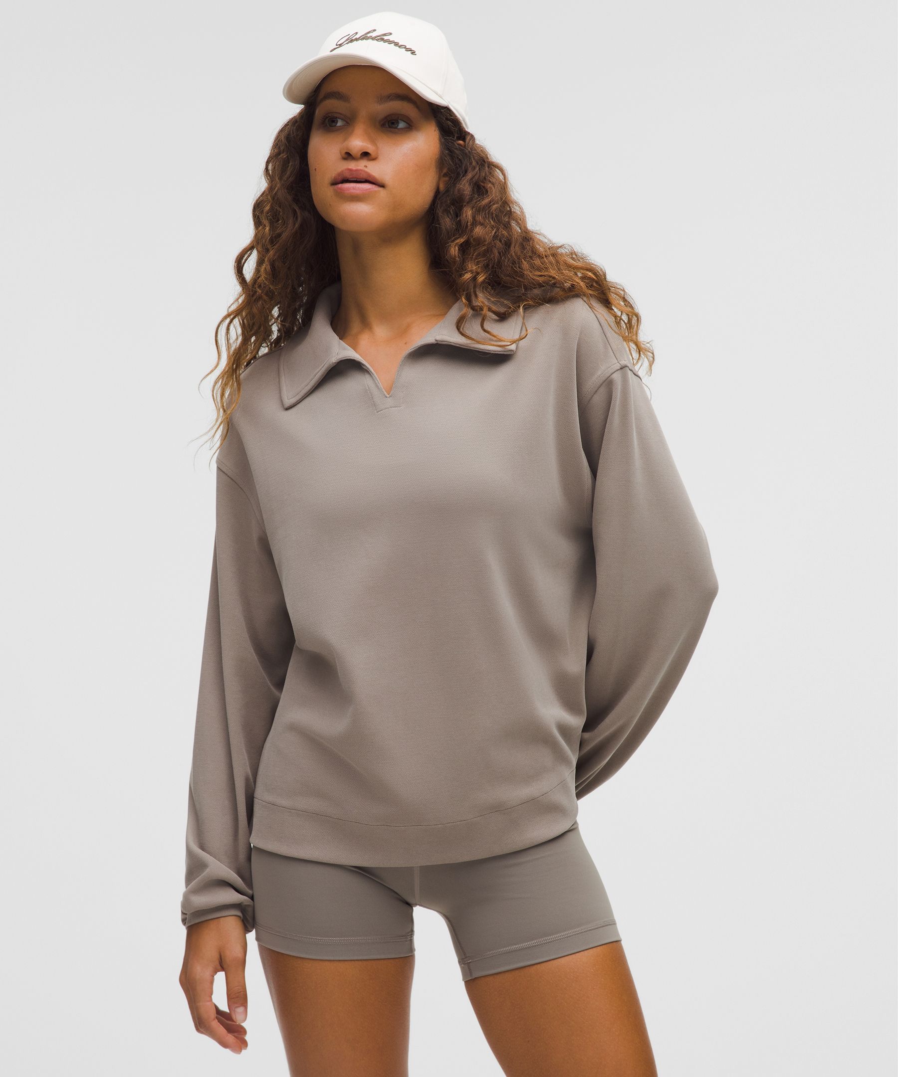 Softstreme Pique Oversized Long-Sleeve Polo Shirt