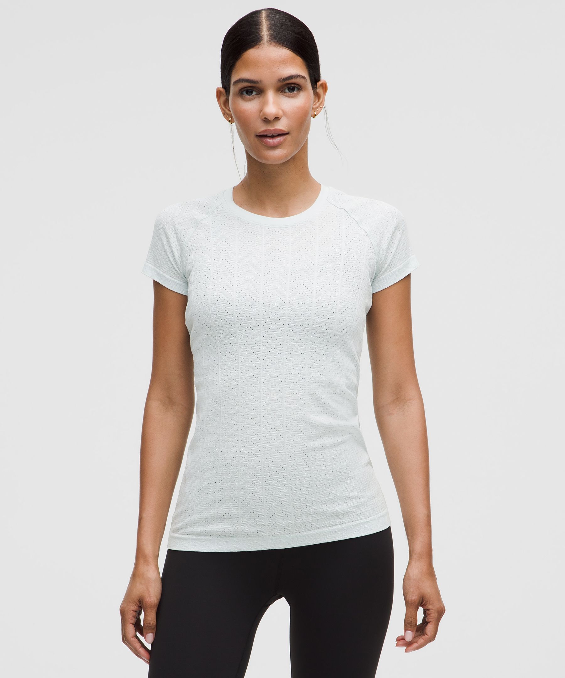 Swiftly Pointelle Short-Sleeve Shirt *Hip Length | Women's Short Sleeve Shirts & Tee's