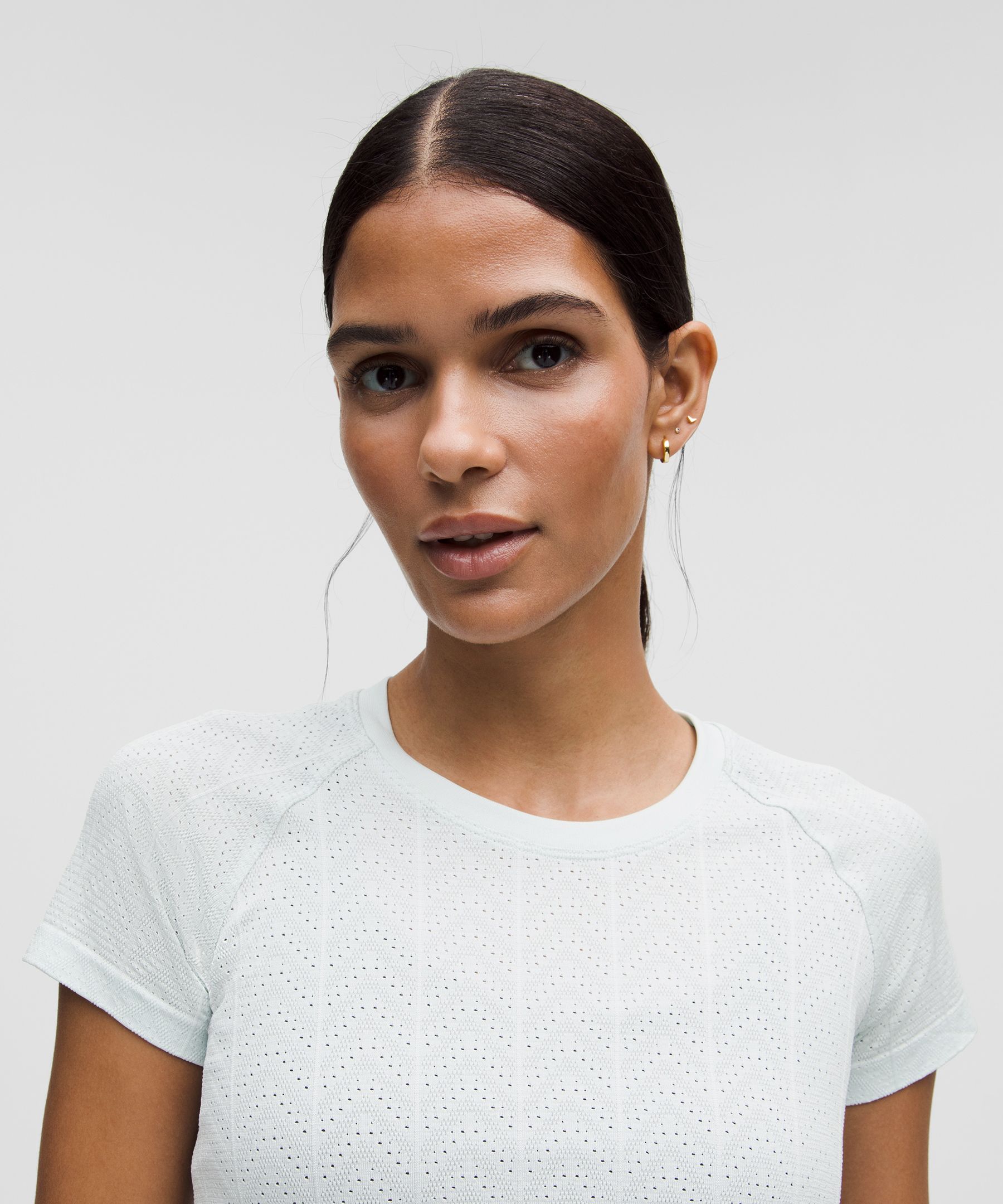 Swiftly Pointelle Short-Sleeve Shirt *Hip Length | Women's Short Sleeve Shirts & Tee's