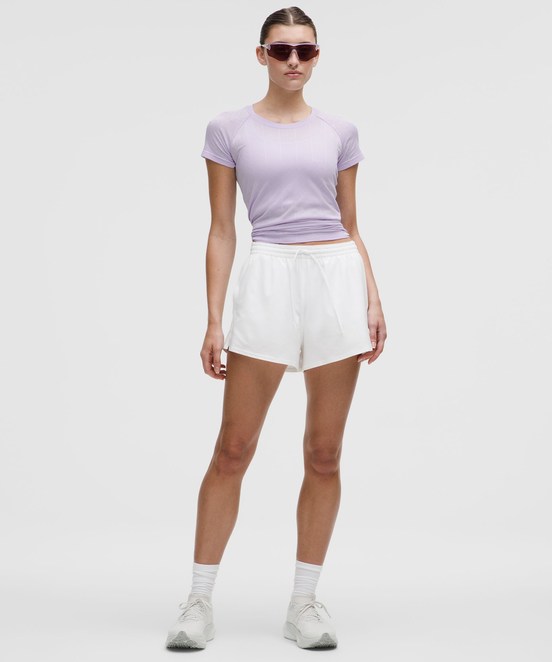 Swiftly Pointelle Short-Sleeve Shirt *Hip Length | Women's Short Sleeve Shirts & Tee's