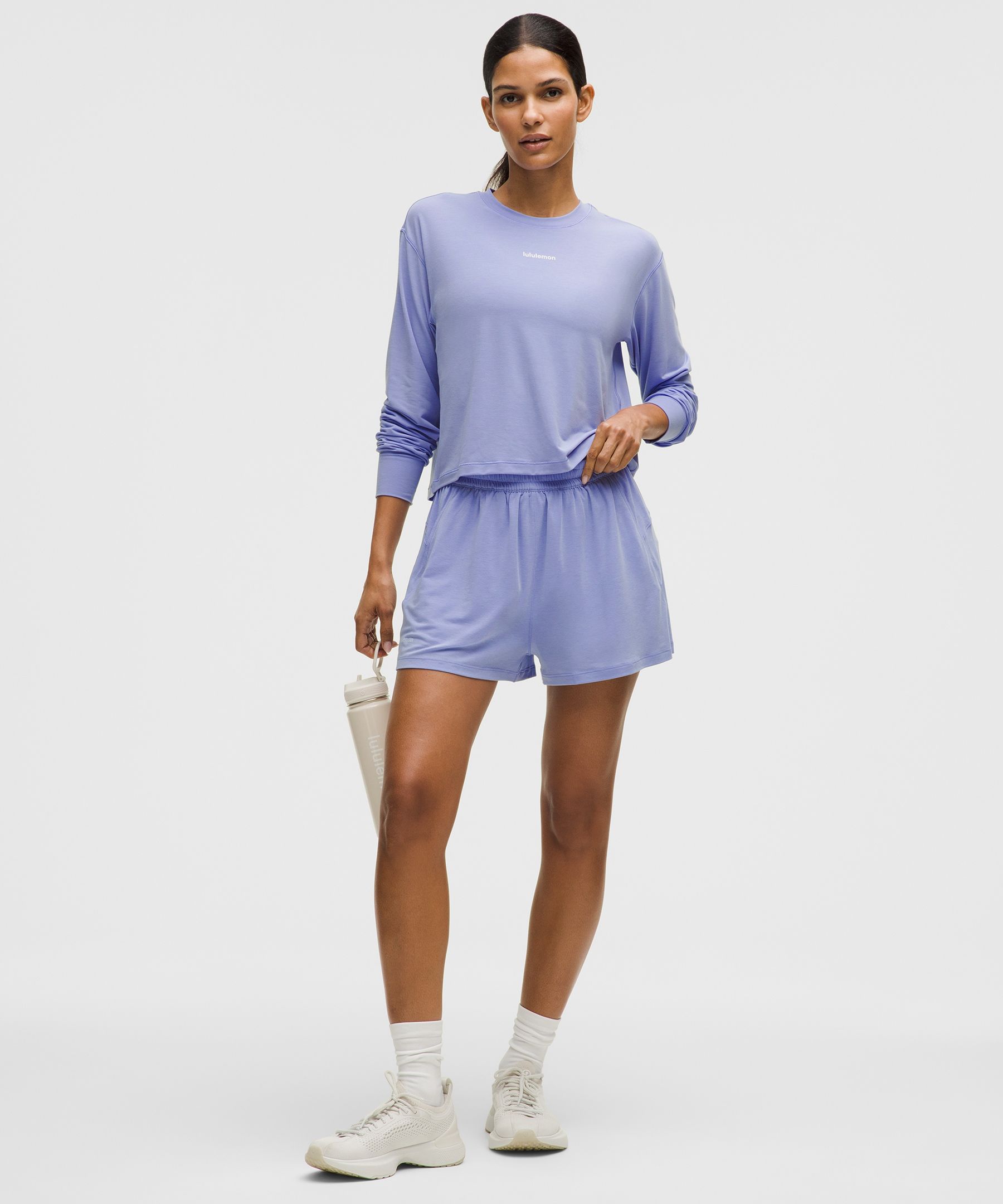 Lululemon Jersey Training Long-sleeve Shirt In Blue