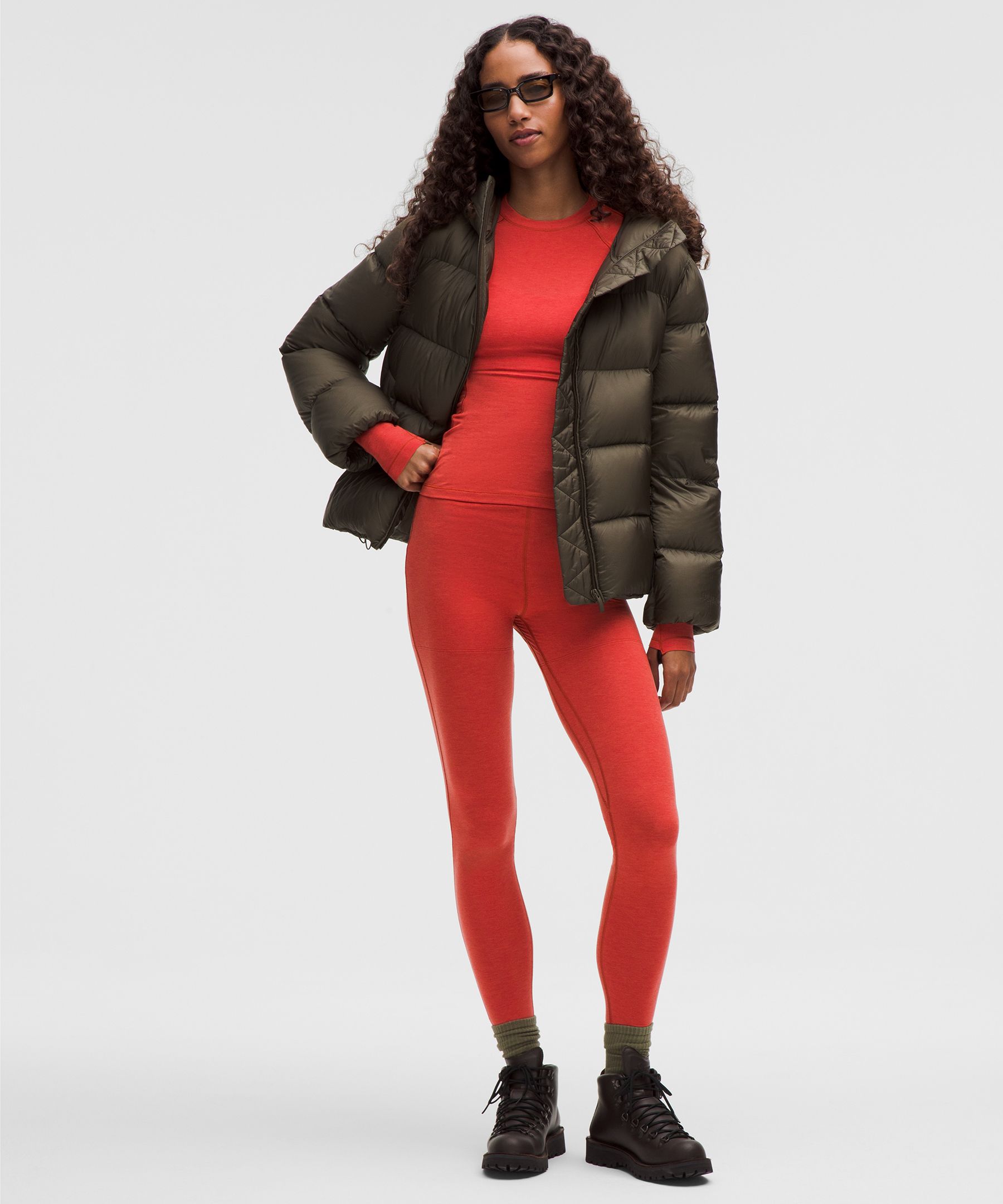 Lululemon Merino Wool-blend Crewneck Base Layer In Red