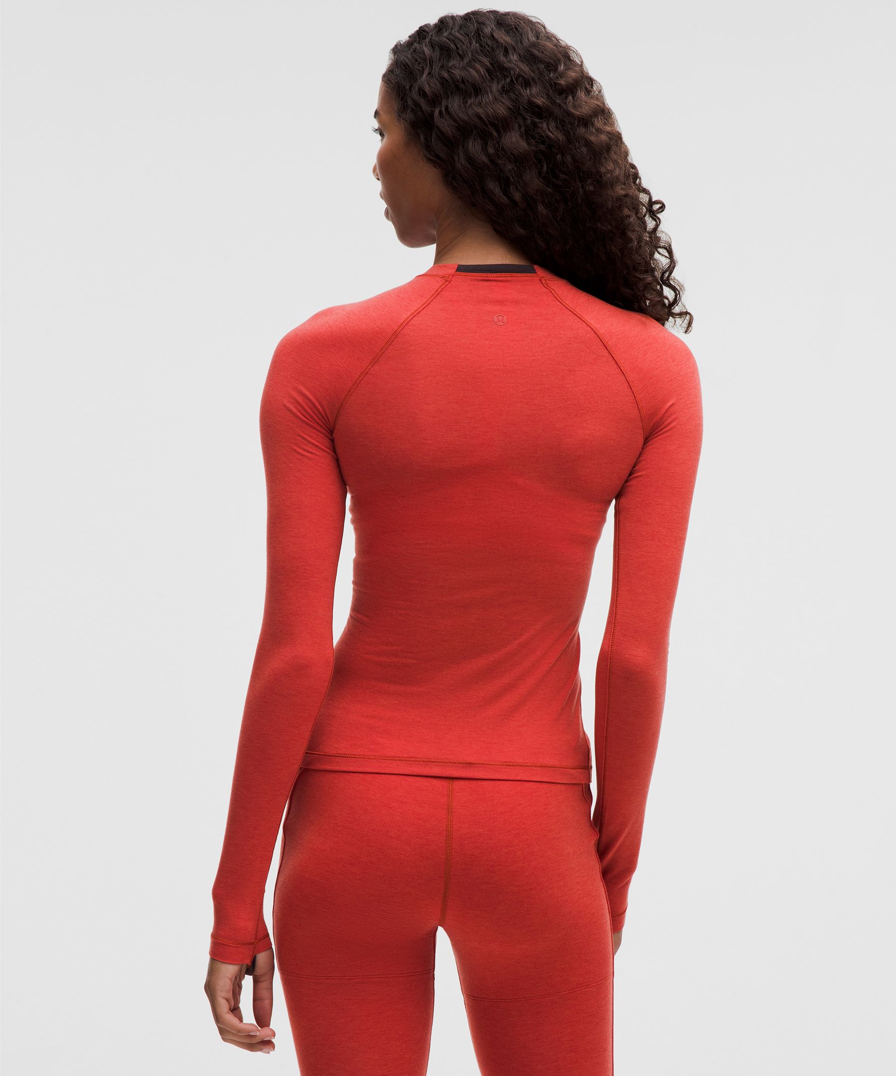Lululemon Merino Wool-blend Crewneck Base Layer In Red