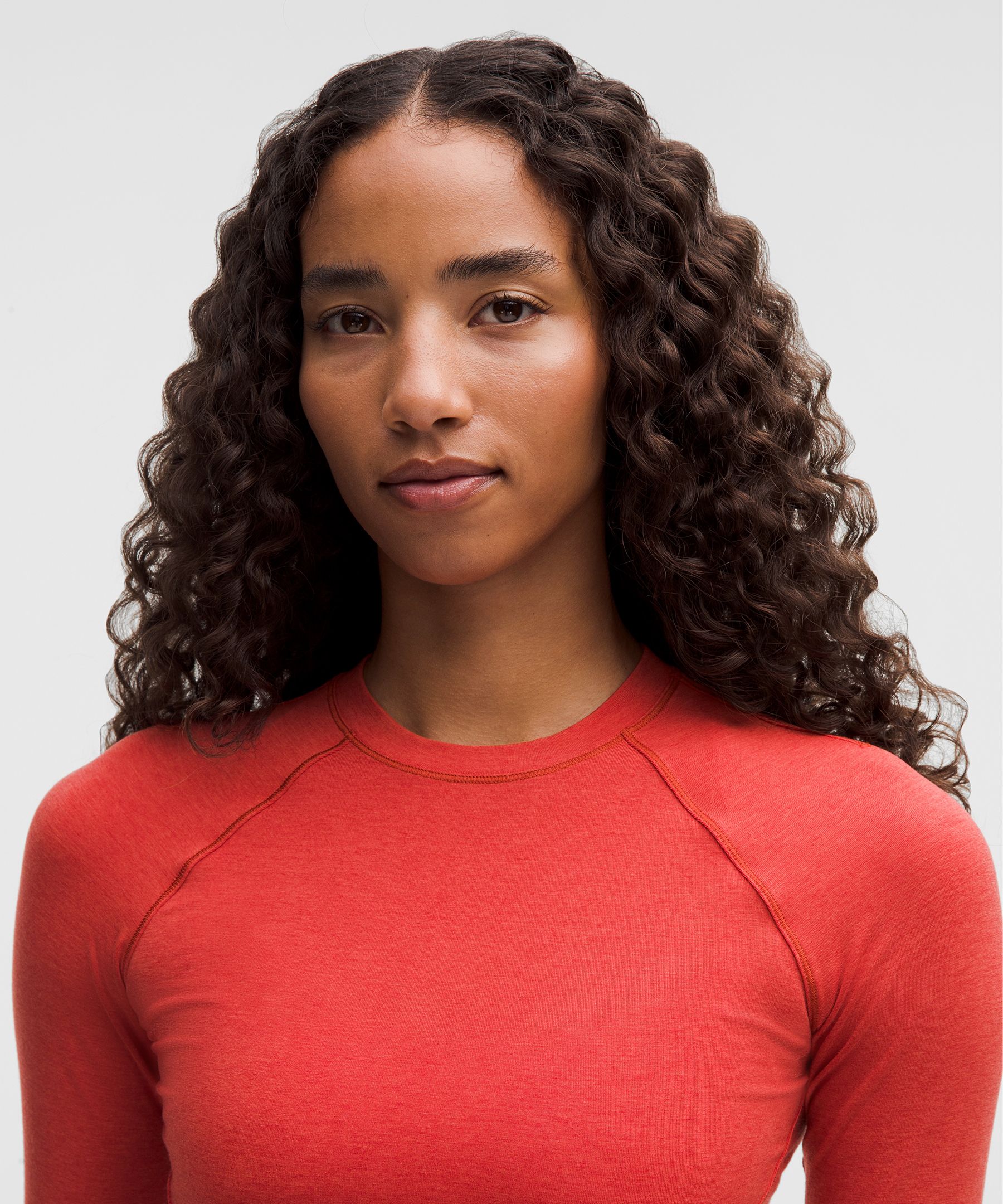 Lululemon Merino Wool-blend Crewneck Base Layer In Red