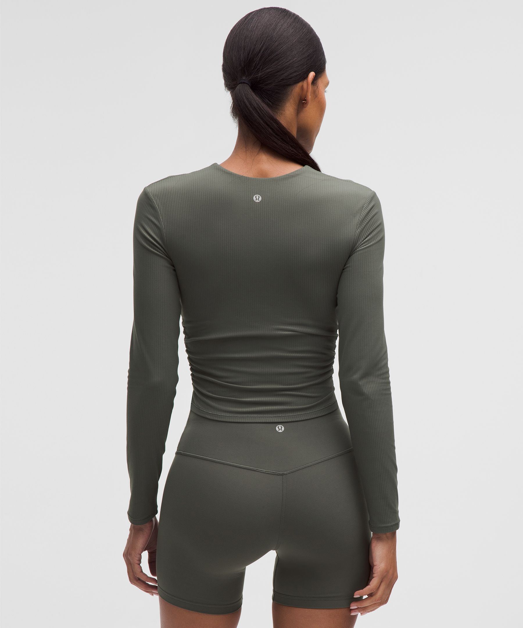 All It Takes Ribbed Nulu V-Neck Long-Sleeve Shirt *B-D Cups