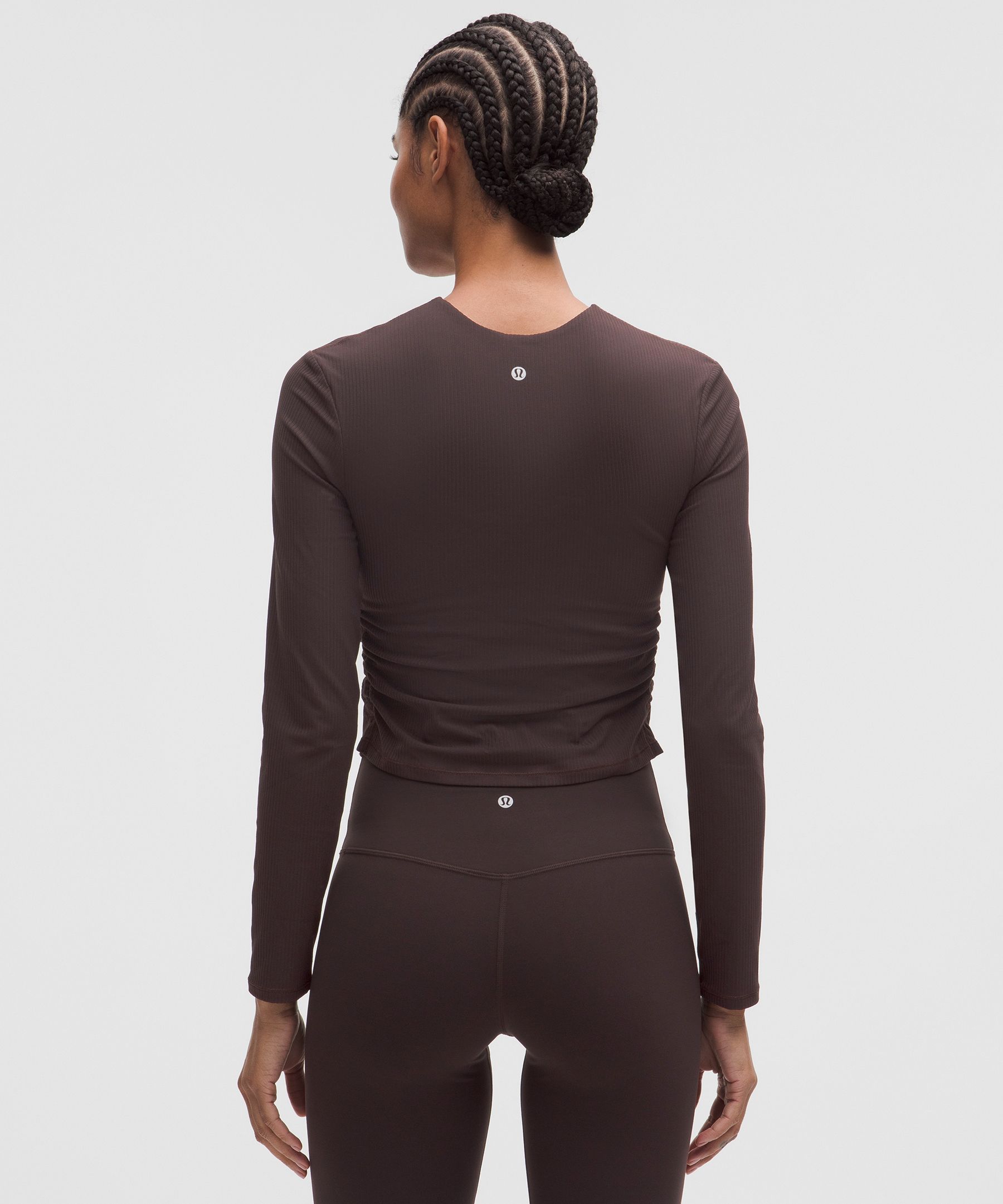 All It Takes Ribbed Nulu V-Neck Long-Sleeve Shirt *B-D Cups