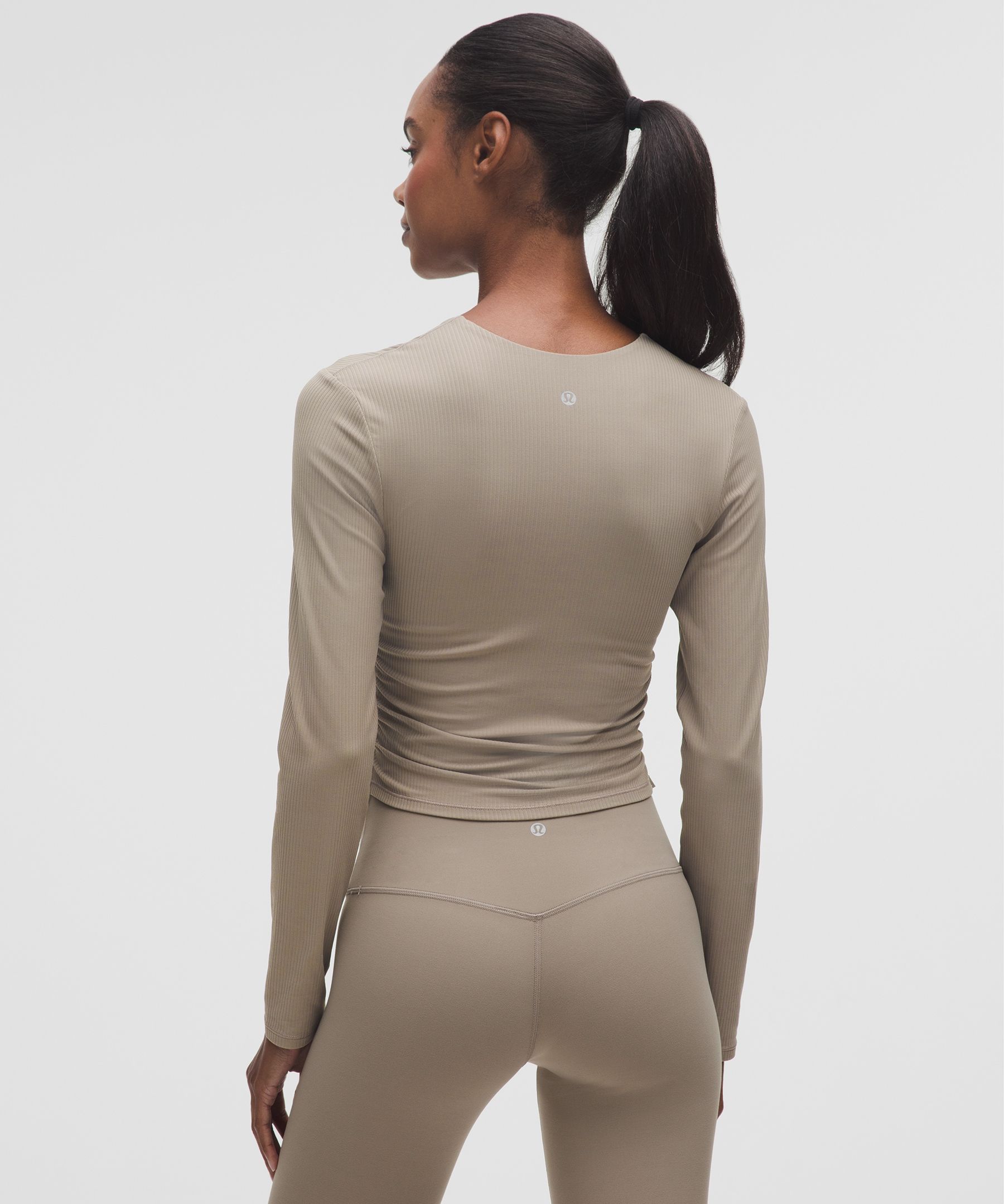 All It Takes Ribbed Nulu V-Neck Long-Sleeve Shirt *B-D Cups | Women's Long Sleeve Shirts