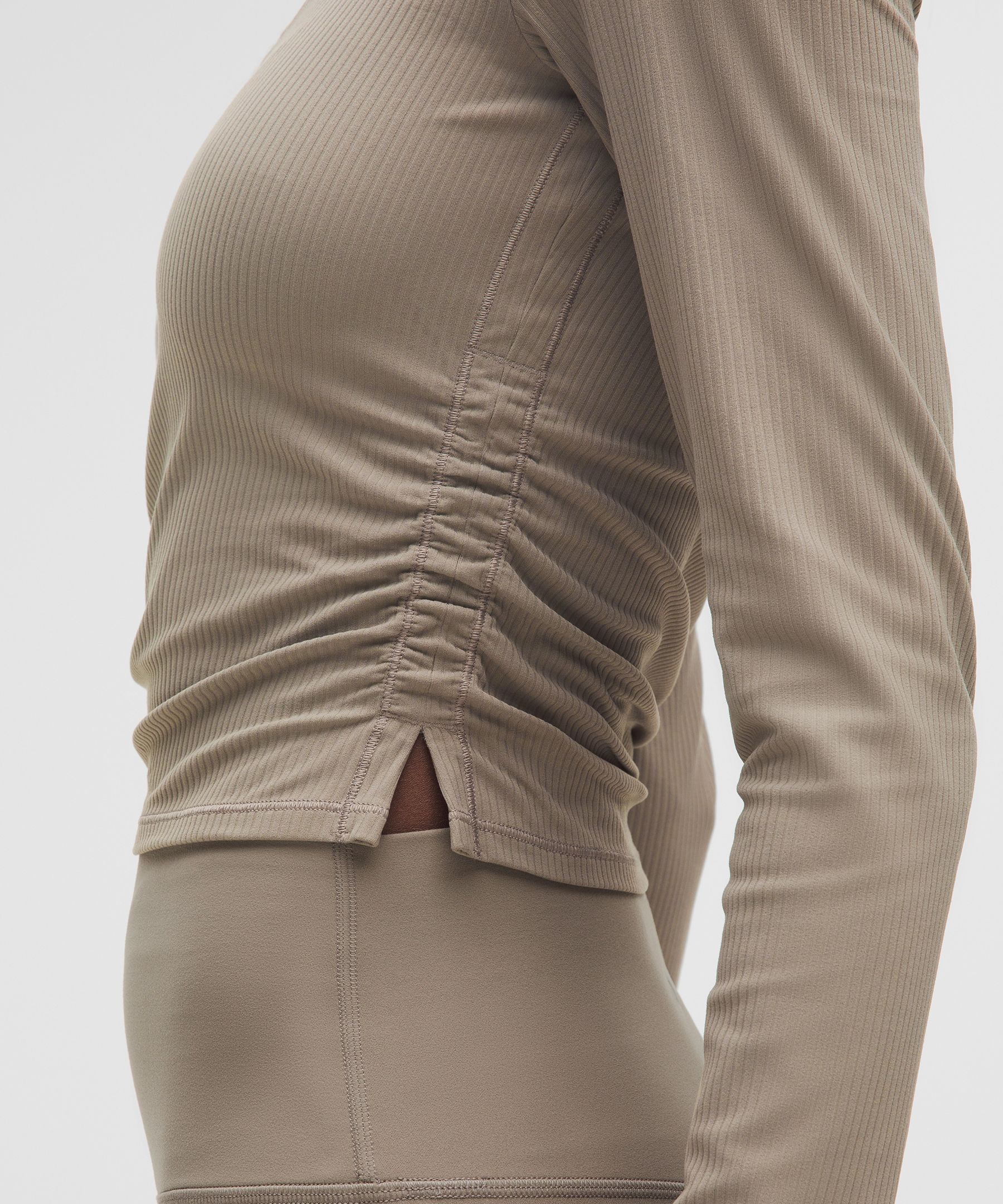 All It Takes Ribbed Nulu V-Neck Long-Sleeve Shirt *B-D Cups | Women's Long Sleeve Shirts