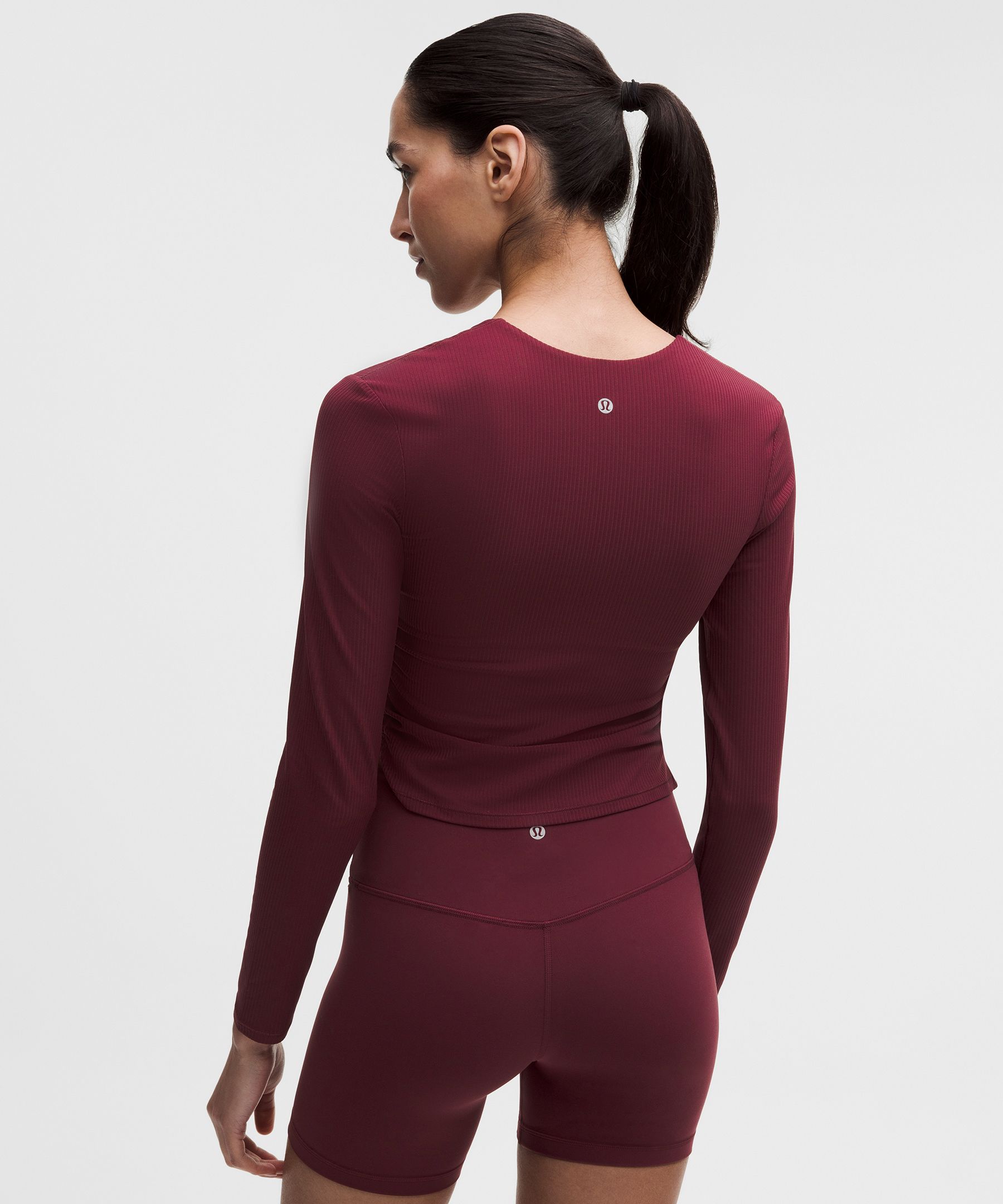 All It Takes Ribbed Nulu V-Neck Long-Sleeve Shirt *B-D Cups