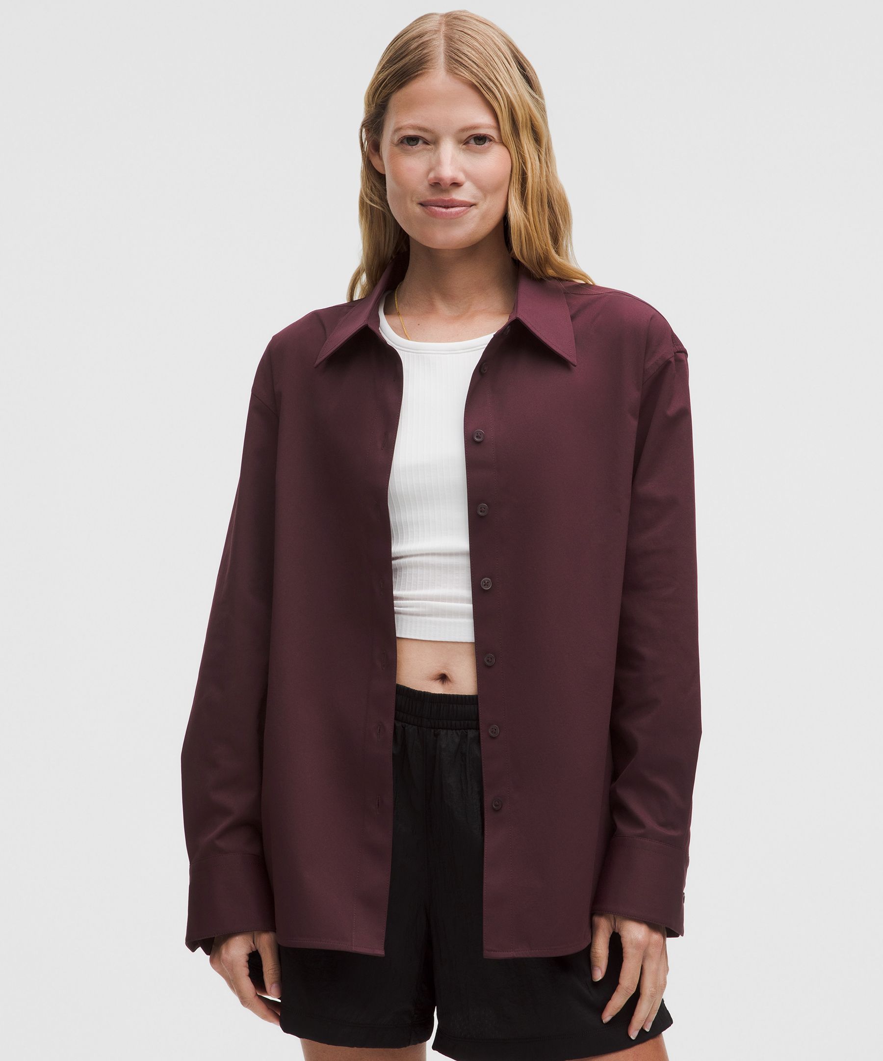Lululemon Woven Relaxed-fit Button-up Shirt