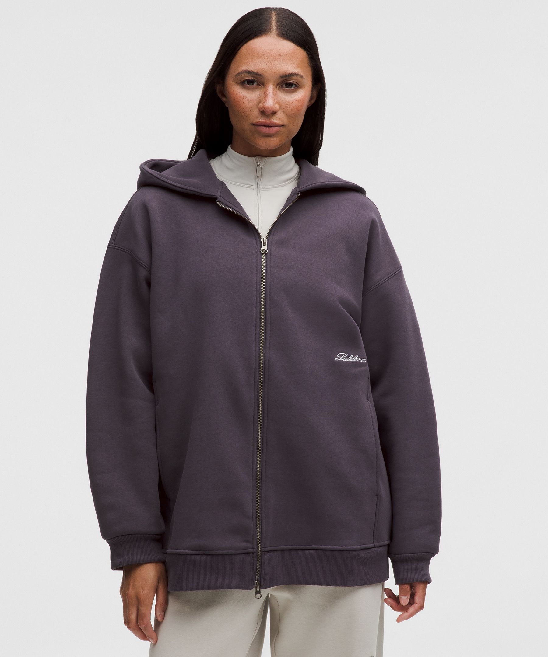 Lululemon Women's Big Cozy Ultra-oversized Full-zip Hoodie In Purple